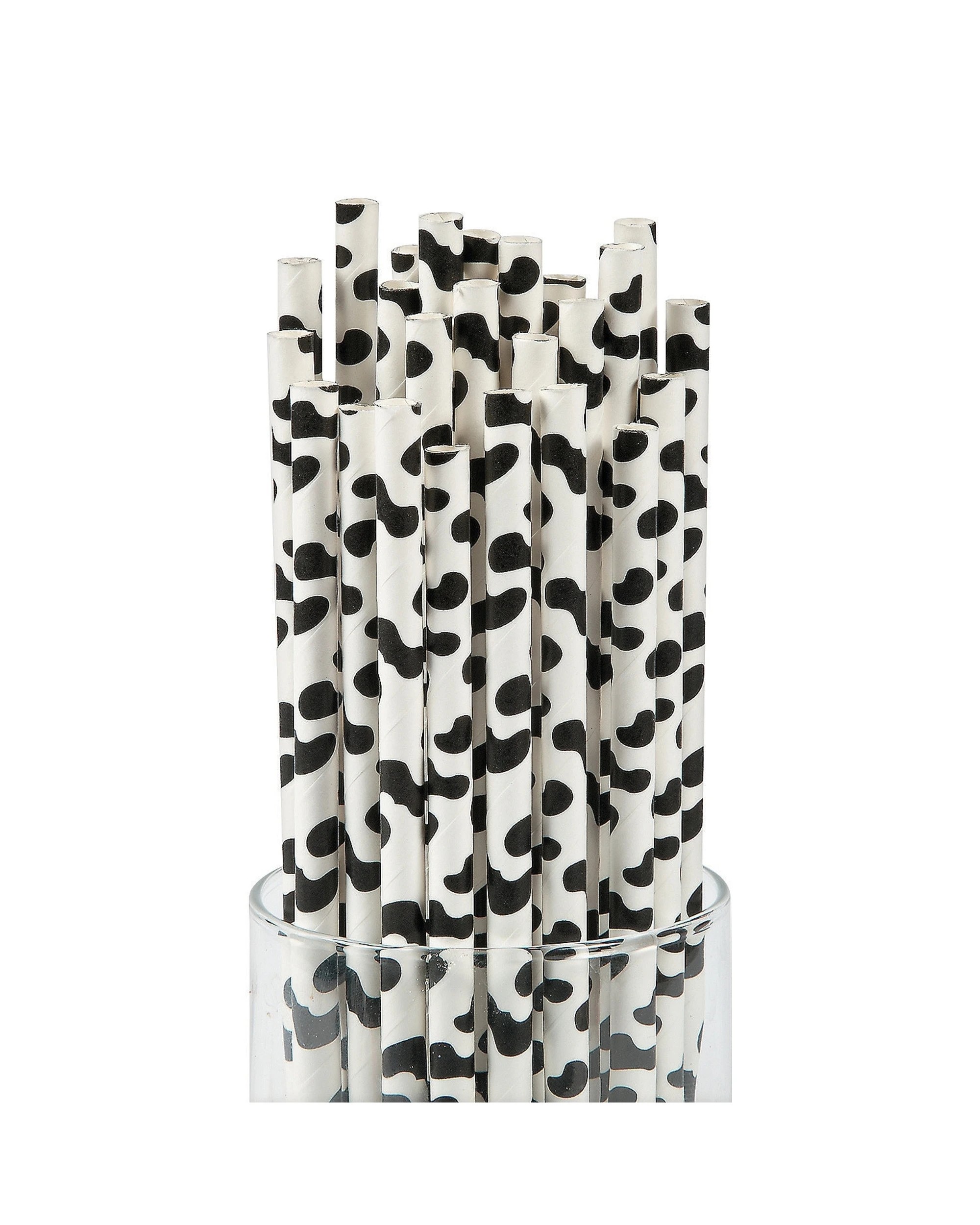 1 Partyrama Cow Print Paper Straws Pack of 24, 1 of 1