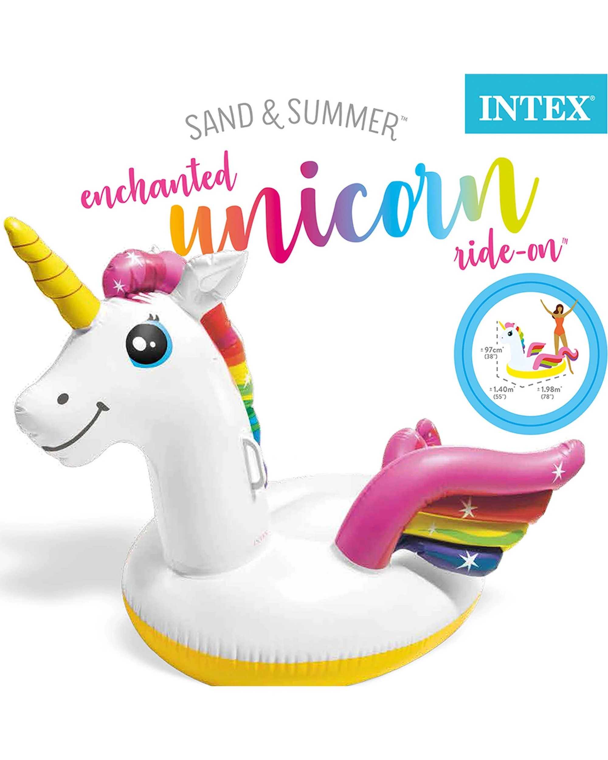 2 Intex Enchanted Unicorn Ride On - Multi, 2 of 3