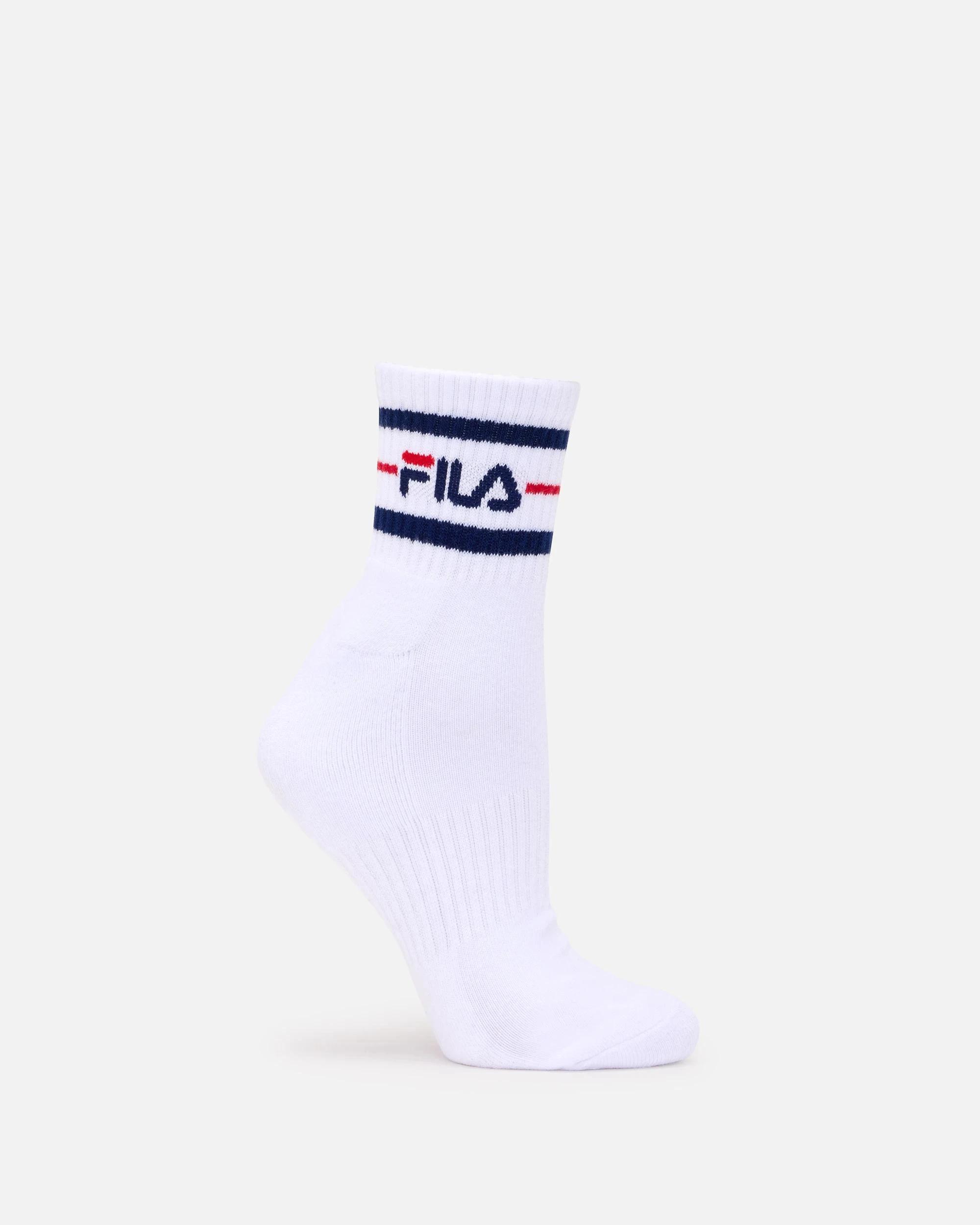 3 Fila Quarter Crew 3 Pack Socks WHITE, 3 of 4