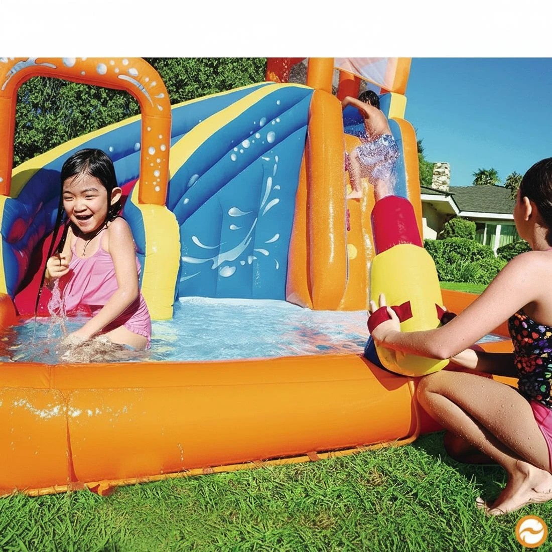 6 Bestway Water Slide Park  365x320x270cm Kids Play Swimming Pool Inflatable - Multi, 6 of 8
