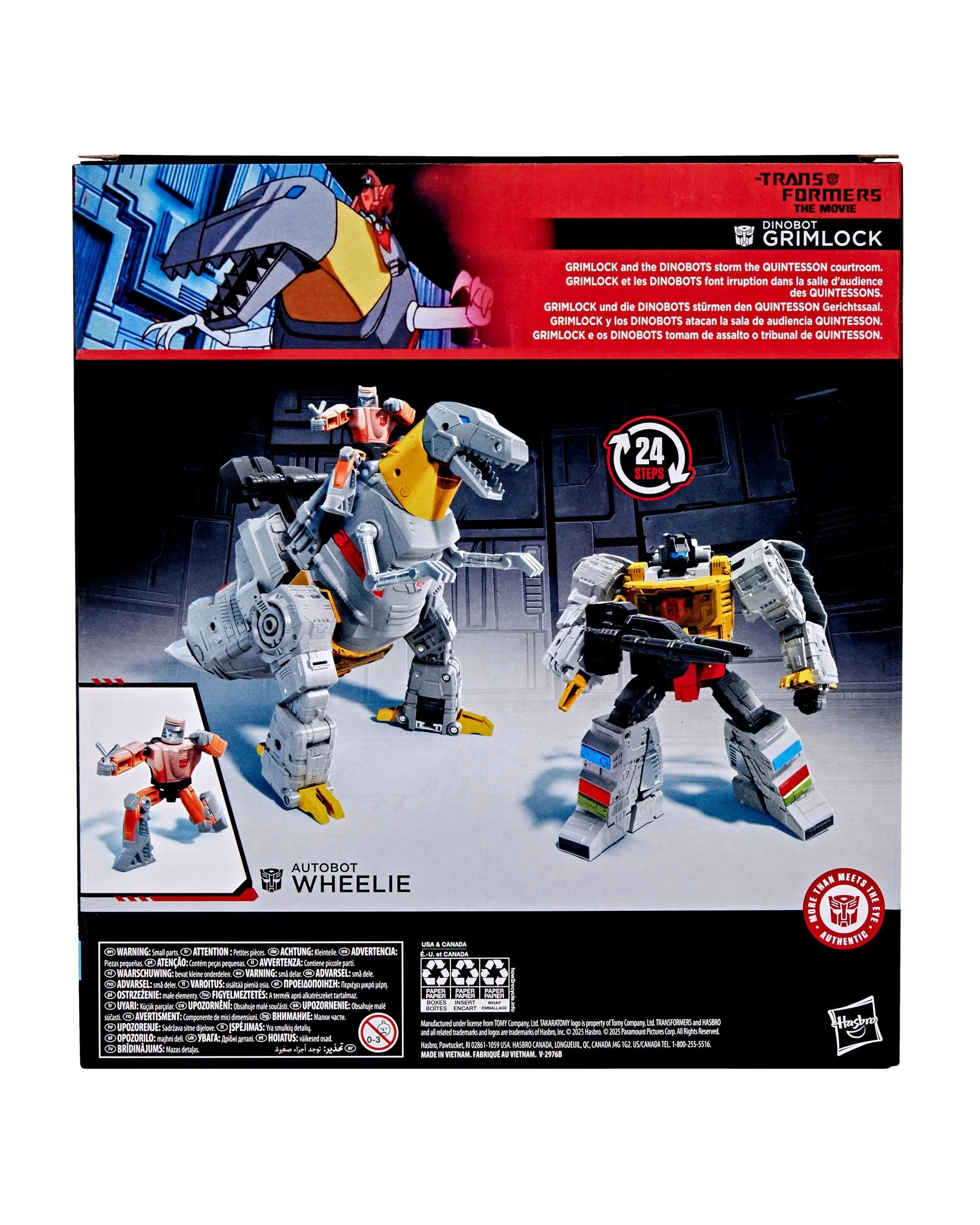 5 Transformers Studio Series Leader Class Transformers The Movie Dinobot Grimlock and Autobot Wheelie Action Figure, 5 of 5