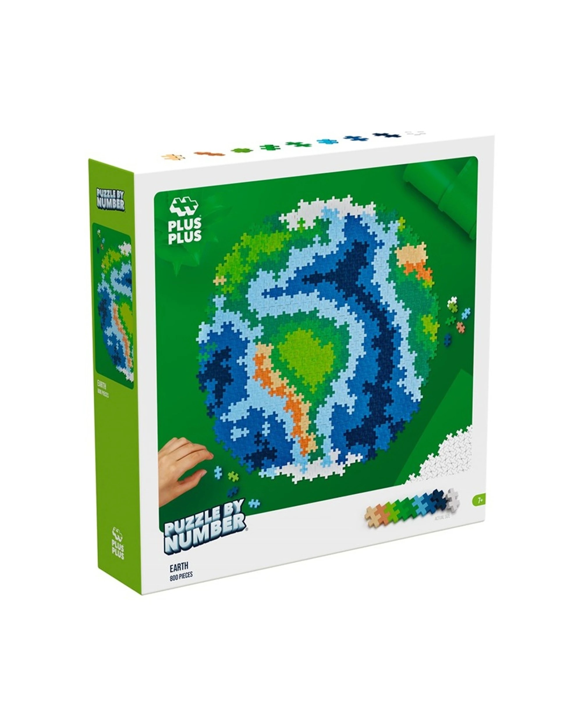 1 Plus-Plus 800pc Puzzle By Number Earth Build Create Kids Creative Fun Toy, 1 of 3