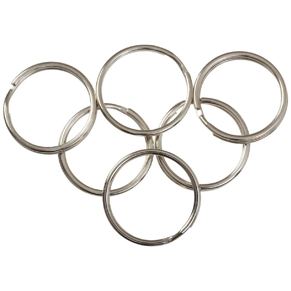 1 J.Burrows Split Key Rings 20mm Silver 10 Pack, 1 of 3