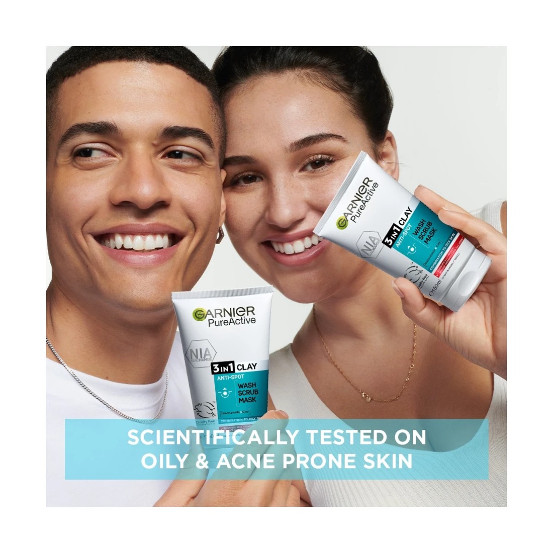 6 Garnier SkinActive PureActive 3-in-1 Anti-Spot Wash, Scrub and Mask 150ml - Clay and Niacinamide, 6 of 7