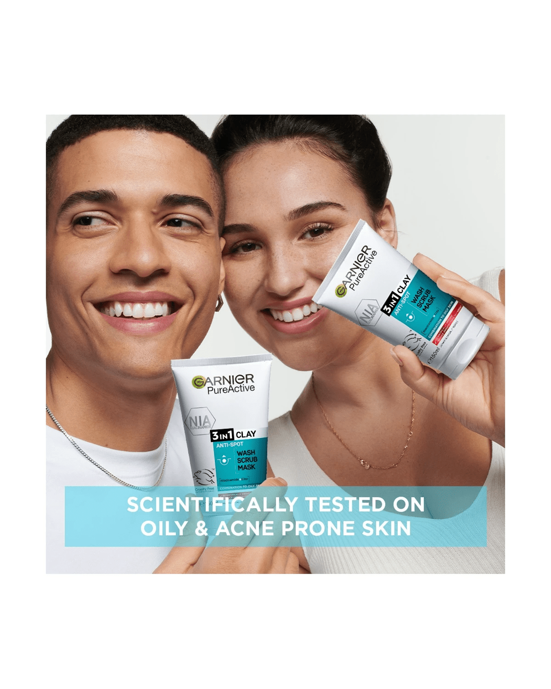 6 Garnier SkinActive PureActive 3-in-1 Anti-Spot Wash, Scrub and Mask 150ml - Clay and Niacinamide, 6 of 7