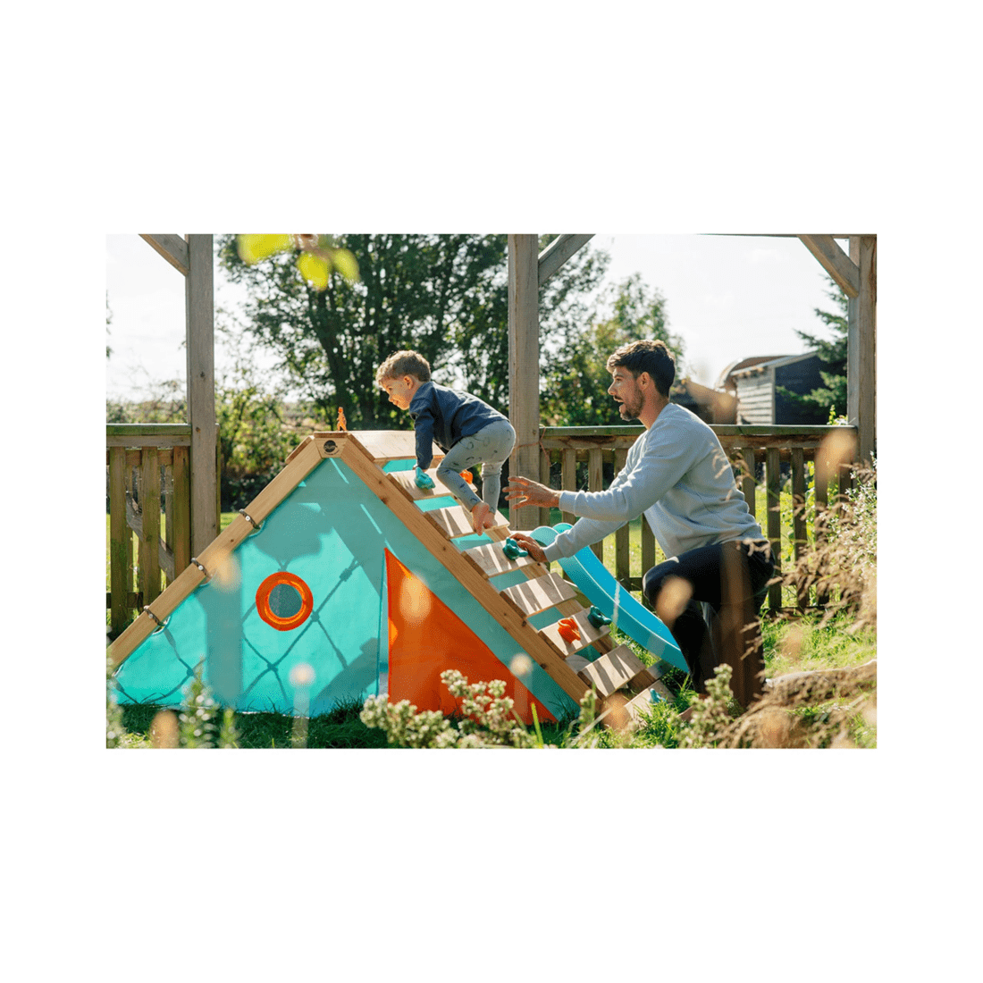 6 Plum Play Au My First Wooden Playcentre Toddler Climbing Frame With Slide
 - Multi, 6 of 6