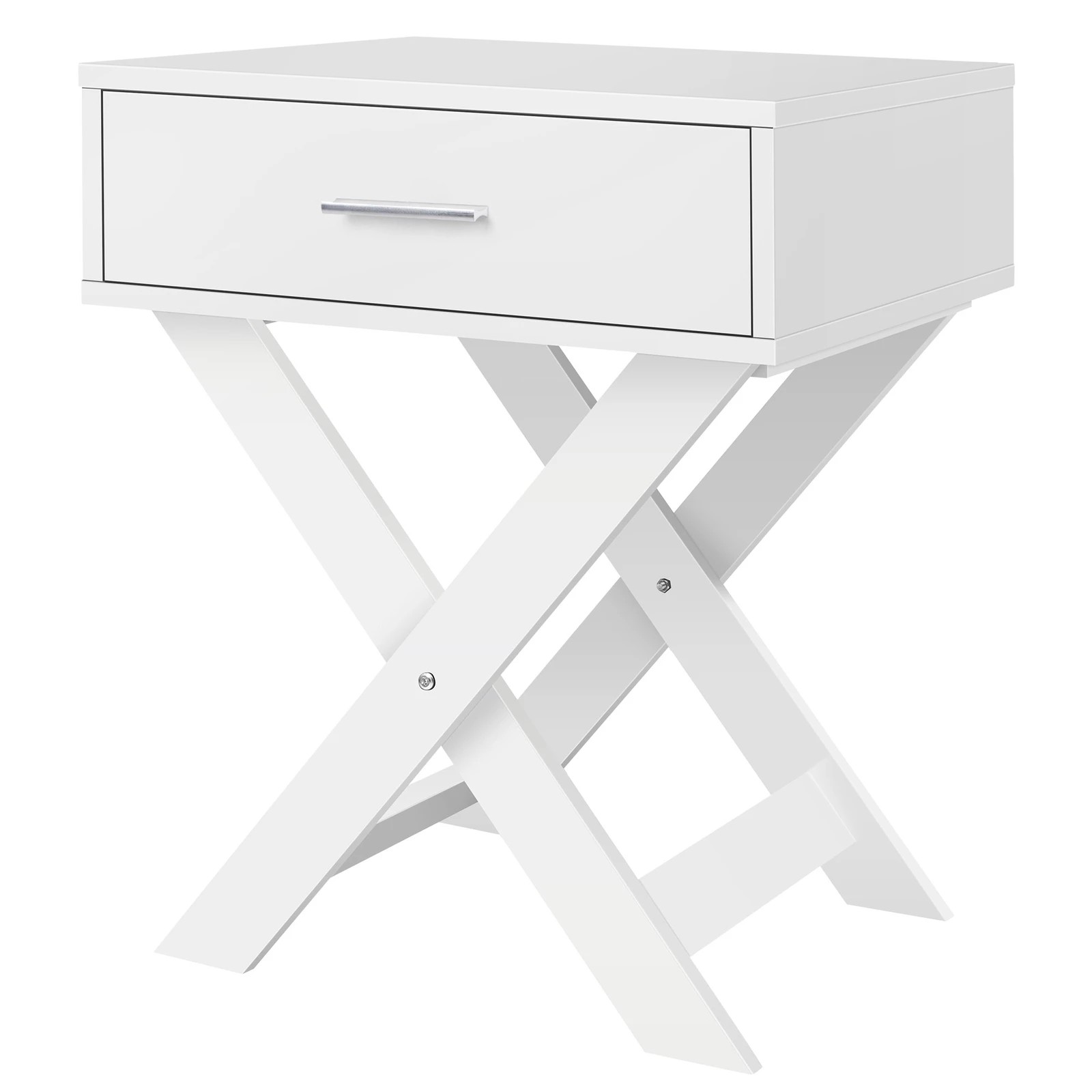 9 Alfordson 2x Bedside Table French Country Nightstand - White, 9 of 10