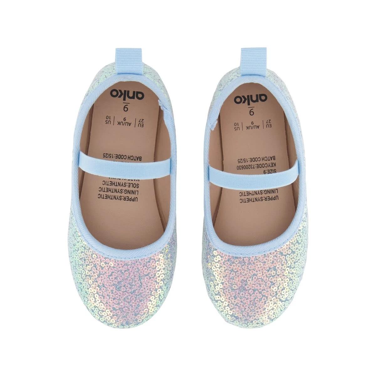 2 Junior Sequin Flats AQUA SEQUIN, 2 of 5