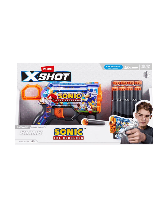 Zuru X-Shot Sonic The Hedgehog 8X Skins Menace Blaster Playset - Asso