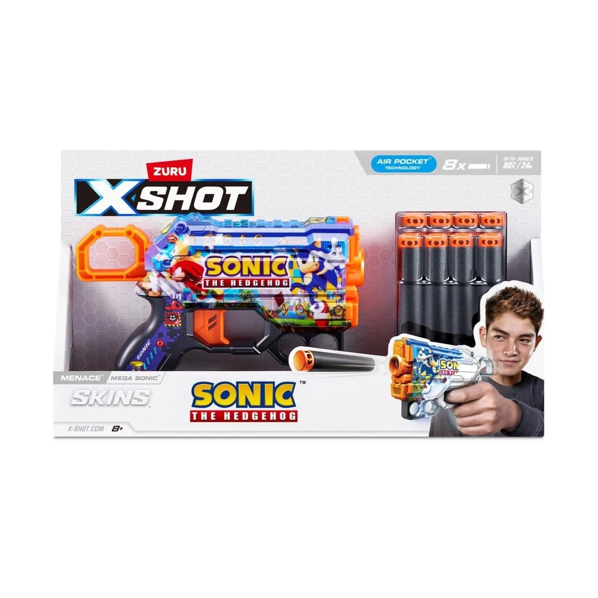 1 Zuru X-Shot Sonic The Hedgehog 8X Skins Menace Blaster Playset - Assorted, 1 of 9