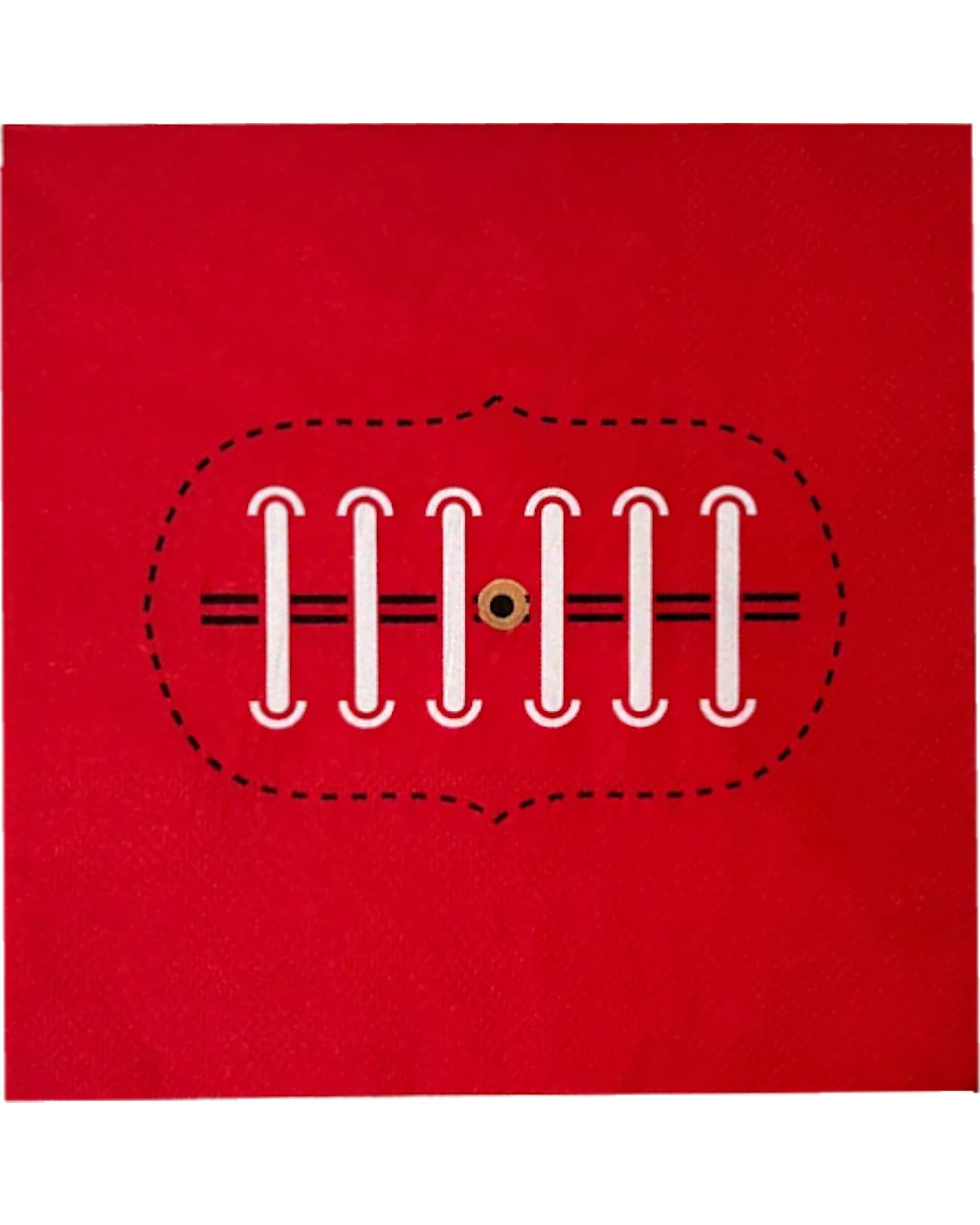 1 Party Maker Footy Large Paper Napkins Serviettes Pack of 16 - Red, 1 of 3