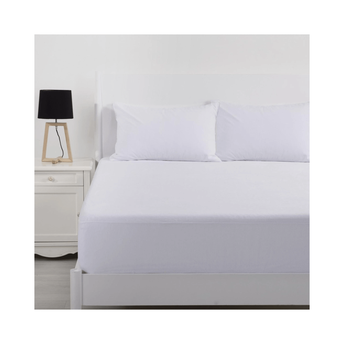3 Bianca Bedding DELUXE WATERPROOF COTTON VELOUR MATTRESS PROTECTOR - Double - White, 3 of 6