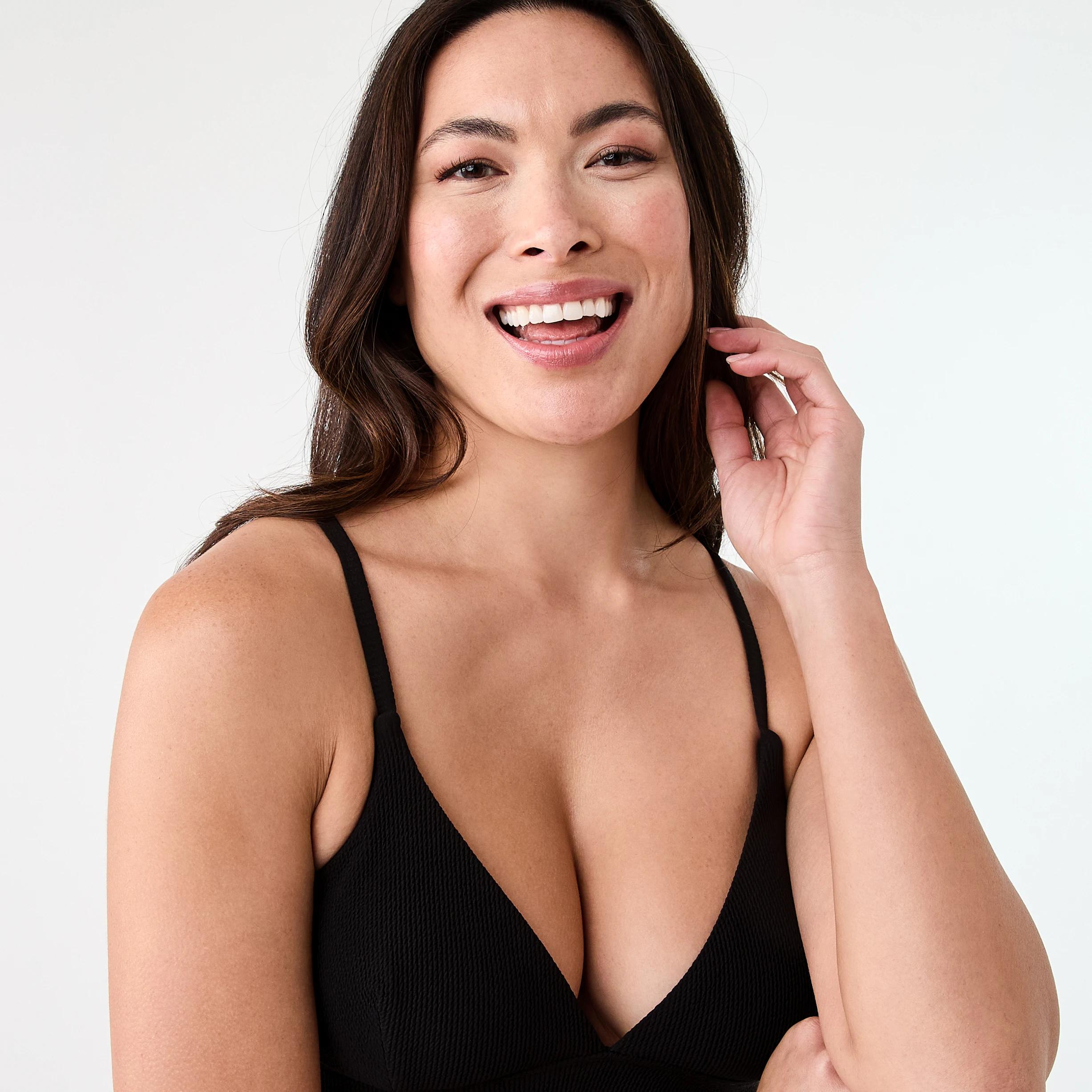 4 Crinkle Triangle Bikini Top BLACK, 4 of 7