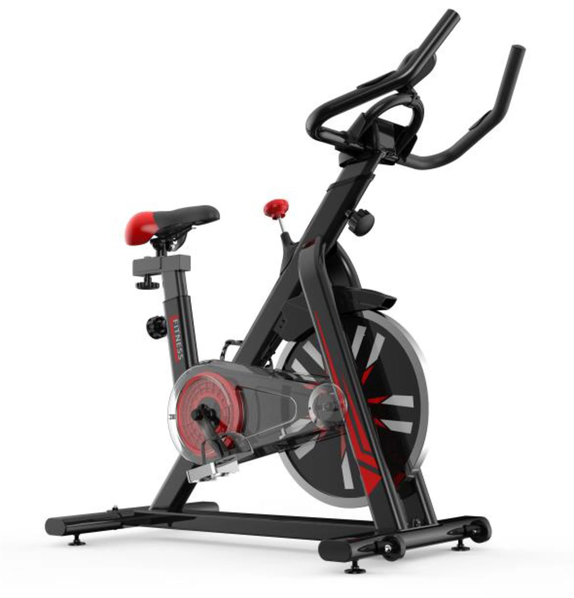 8 Fitness Master Exercise Spin Bike 8kg Flywheel Belt Drive Lcd Monitor Black Home Gym, 8 of 8