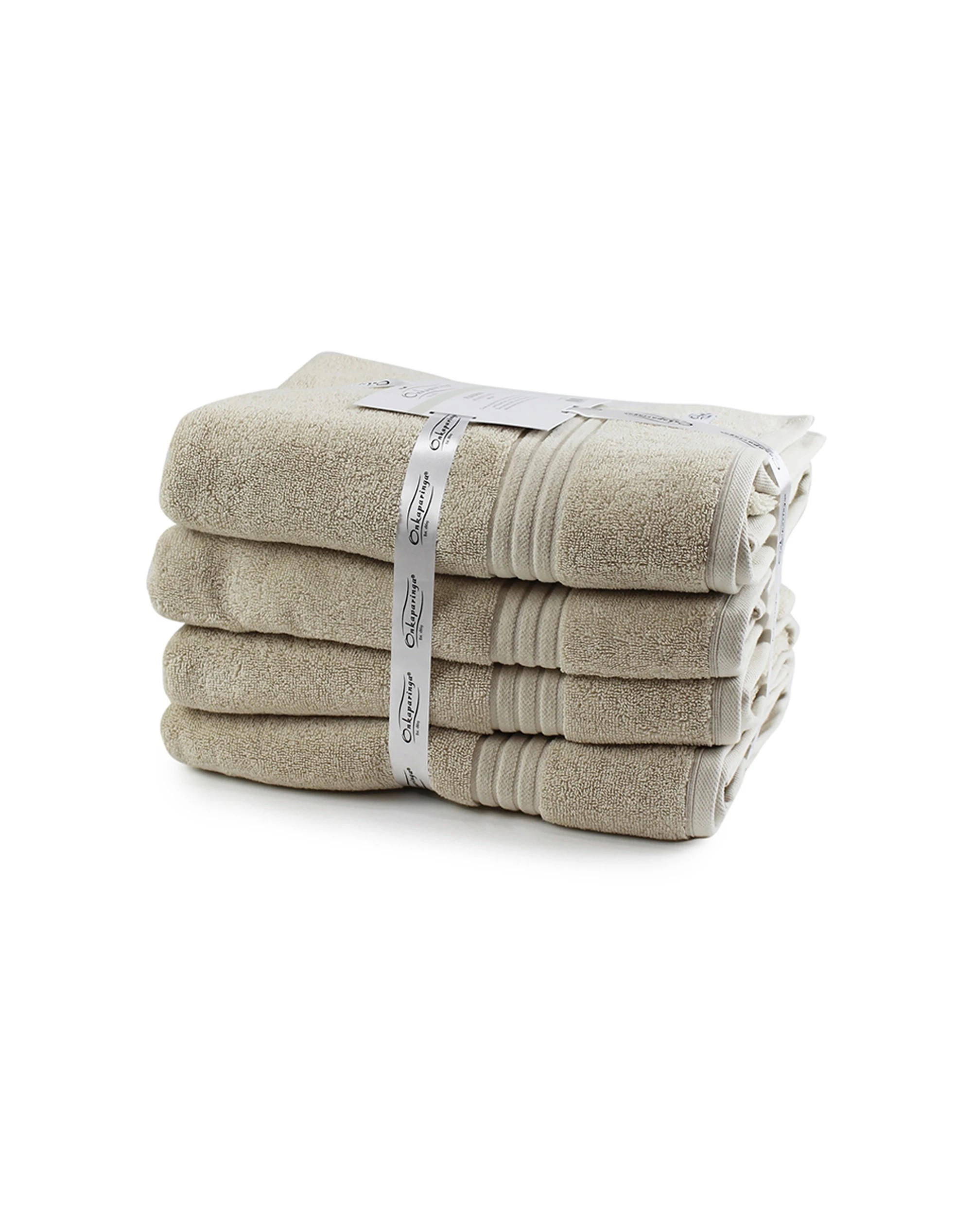 1 Onkaparinga Flinders Bath Towel 600GSM Linen 4pc 69x140cm - Natural, 1 of 1