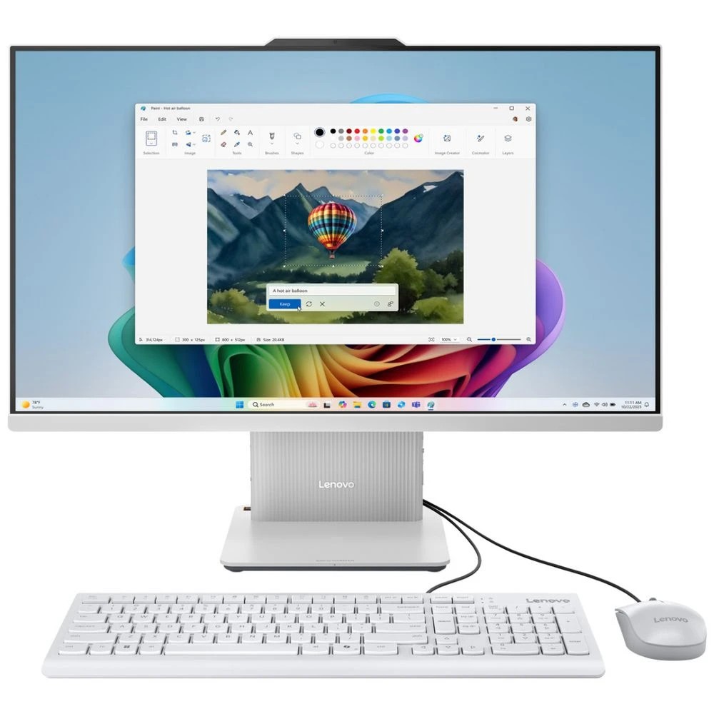 1 Lenovo 27" Ideacentre 3 Ryzen 5 8/512GB All-in-One Desktop PC, 1 of 6