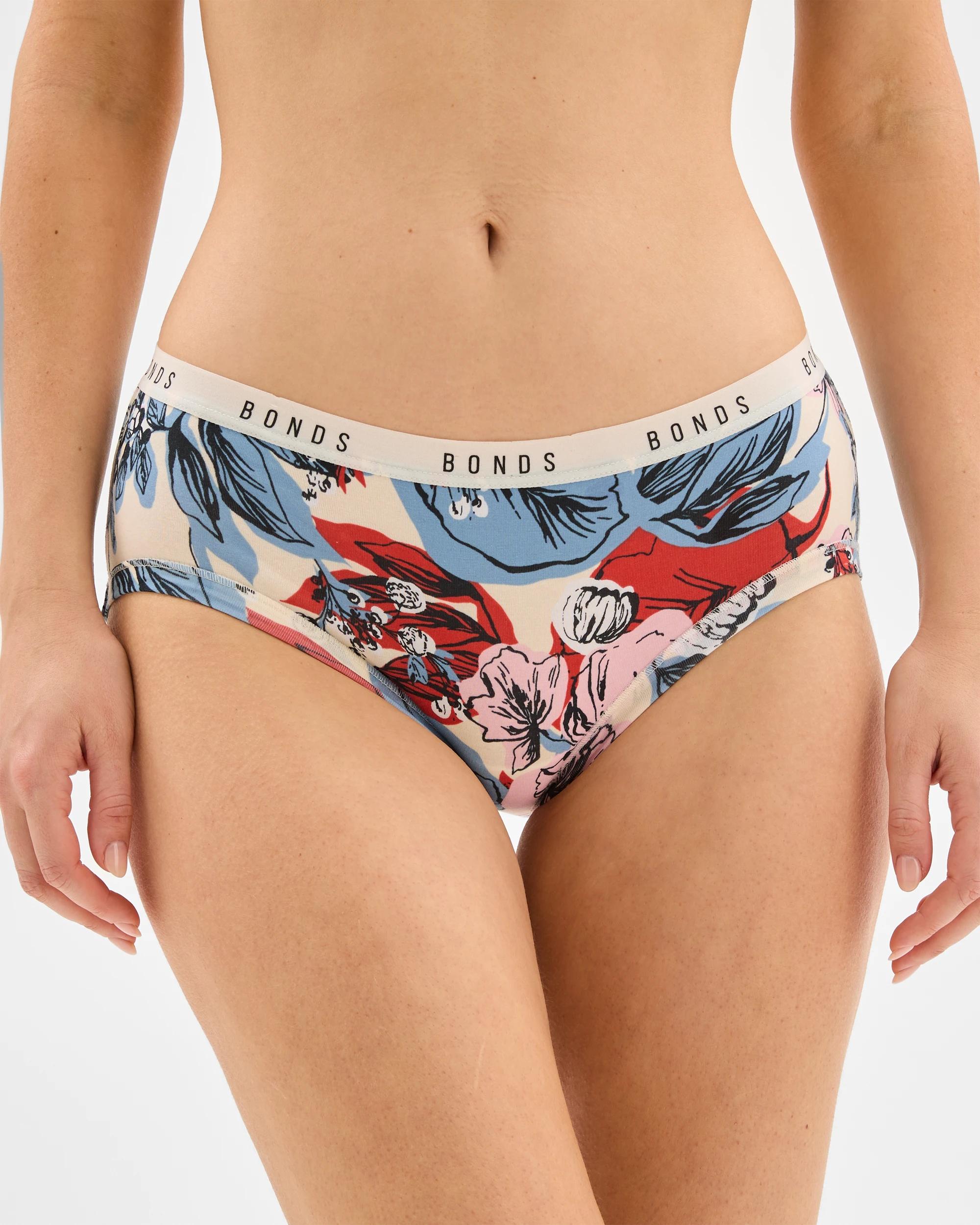 2 Womens Cottontails Midi Briefs 3 Pack - Bonds MULTI/SUMMER BLOOM, 2 of 4