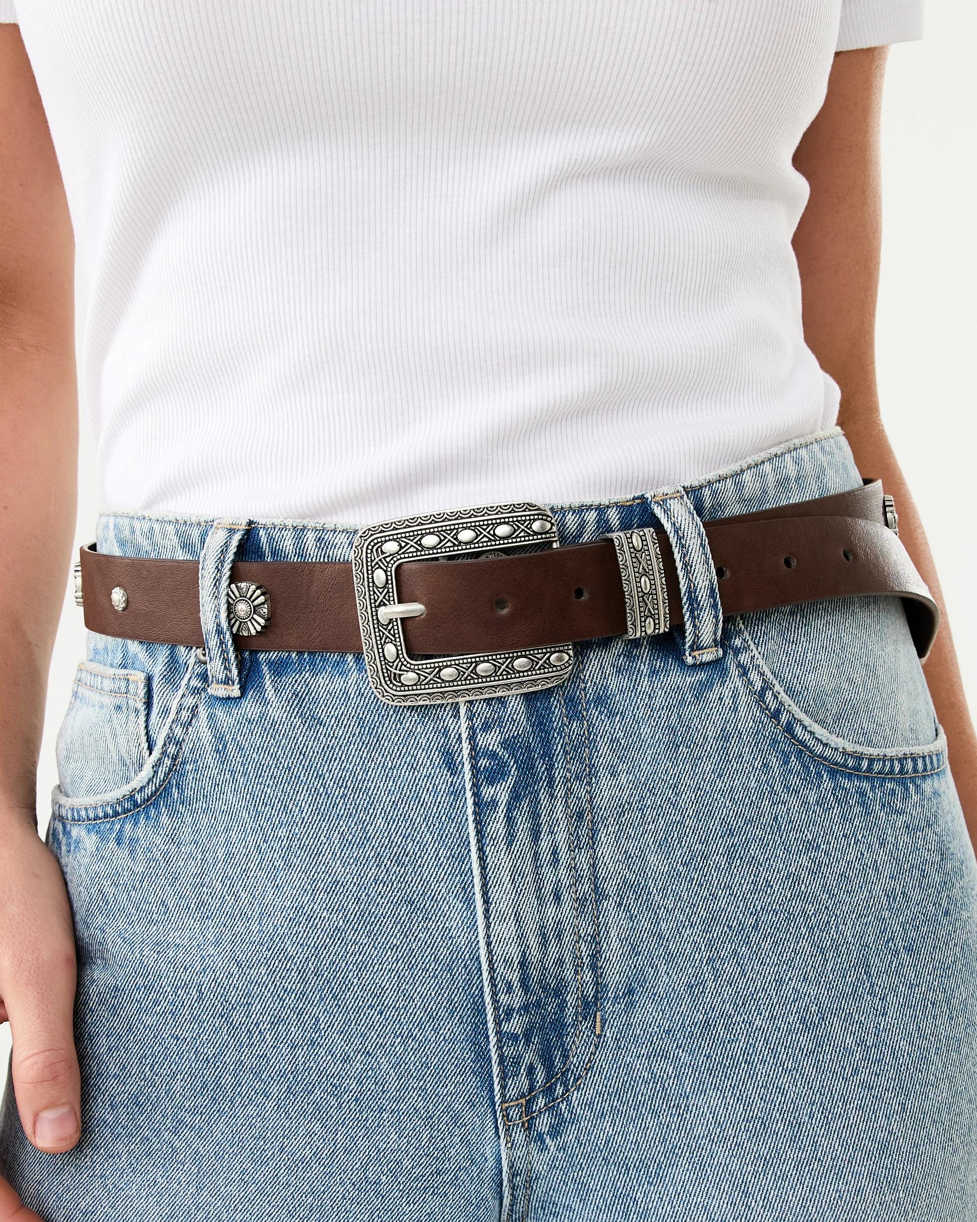 3 Western Stud Belt Deep Fudge, 3 of 5