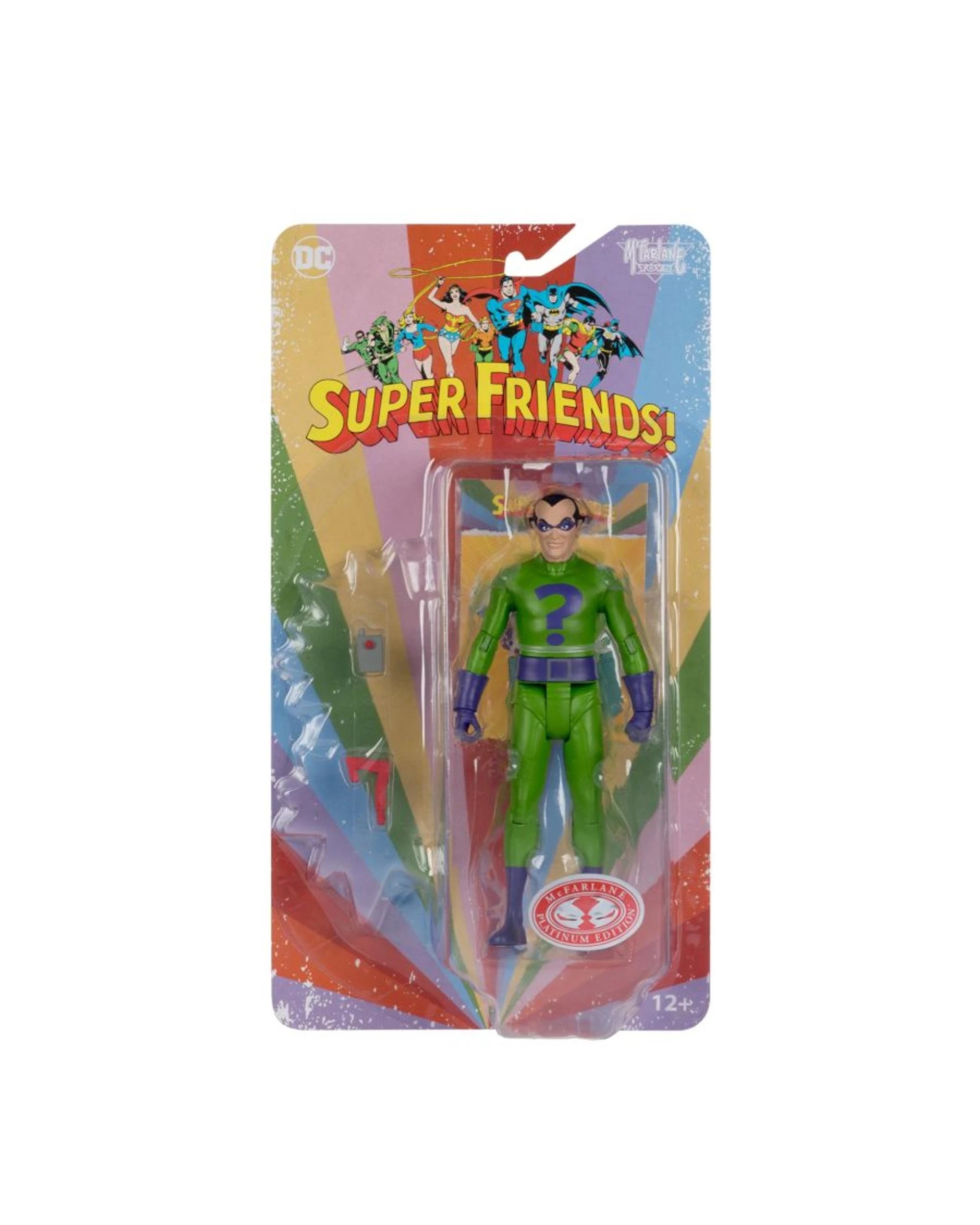 7 McFarlane Toys DC Comics Retro Super Friends Riddler Red Platinum Edition 6 inch Action Figure, 7 of 8