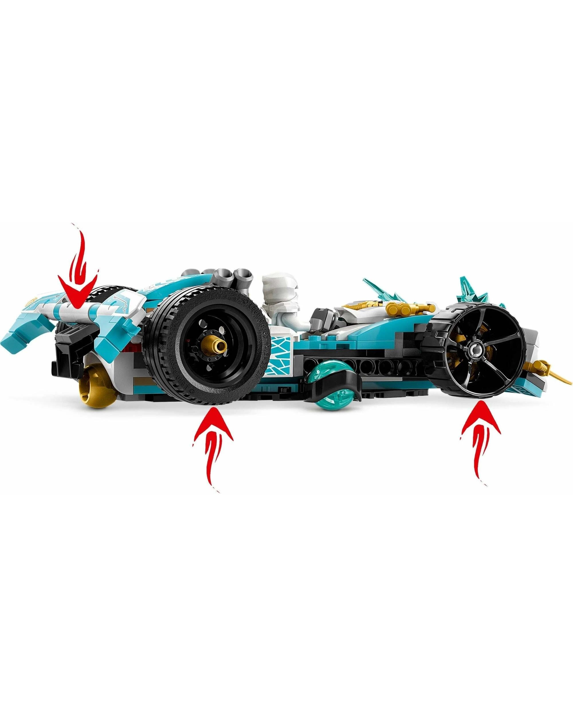 3 LEGO Ninjago Series 71791 Zane's Dragon Power Spinjitzu Race Car - Zane, 3 of 5