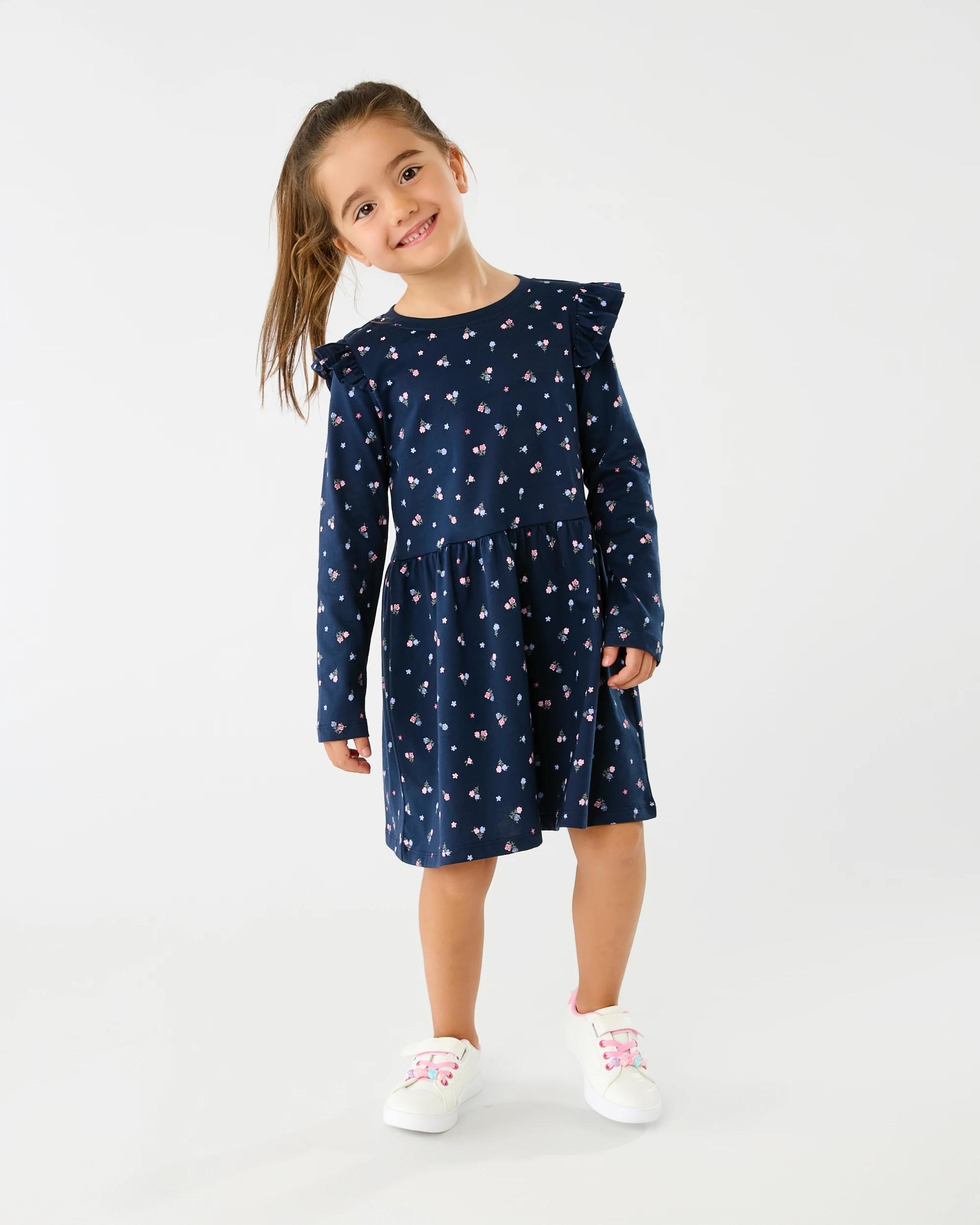 5 Long Sleeve Jersey Dress Nvy Floral, 5 of 6