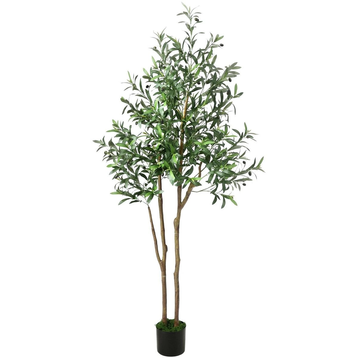 5 AUSWAY Artificial Olive Tree Plant Pot 180cm Tall Imitation Green Fake Faux, 5 of 5