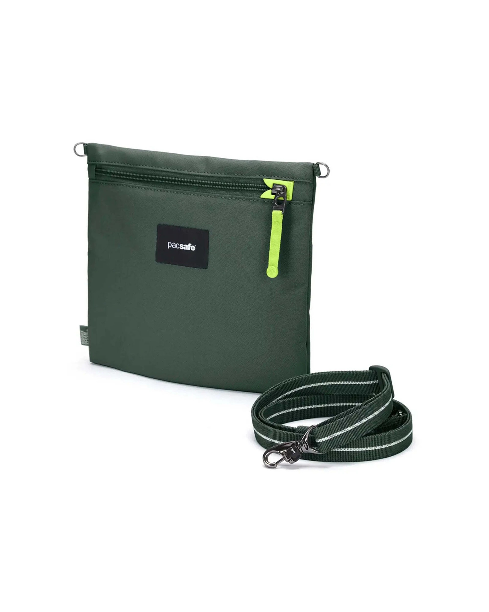 6 Pacsafe Go Anti-Theft Crossbody Pouch Recycled Polyester Adjustable Strap Spruce - Green, 6 of 8