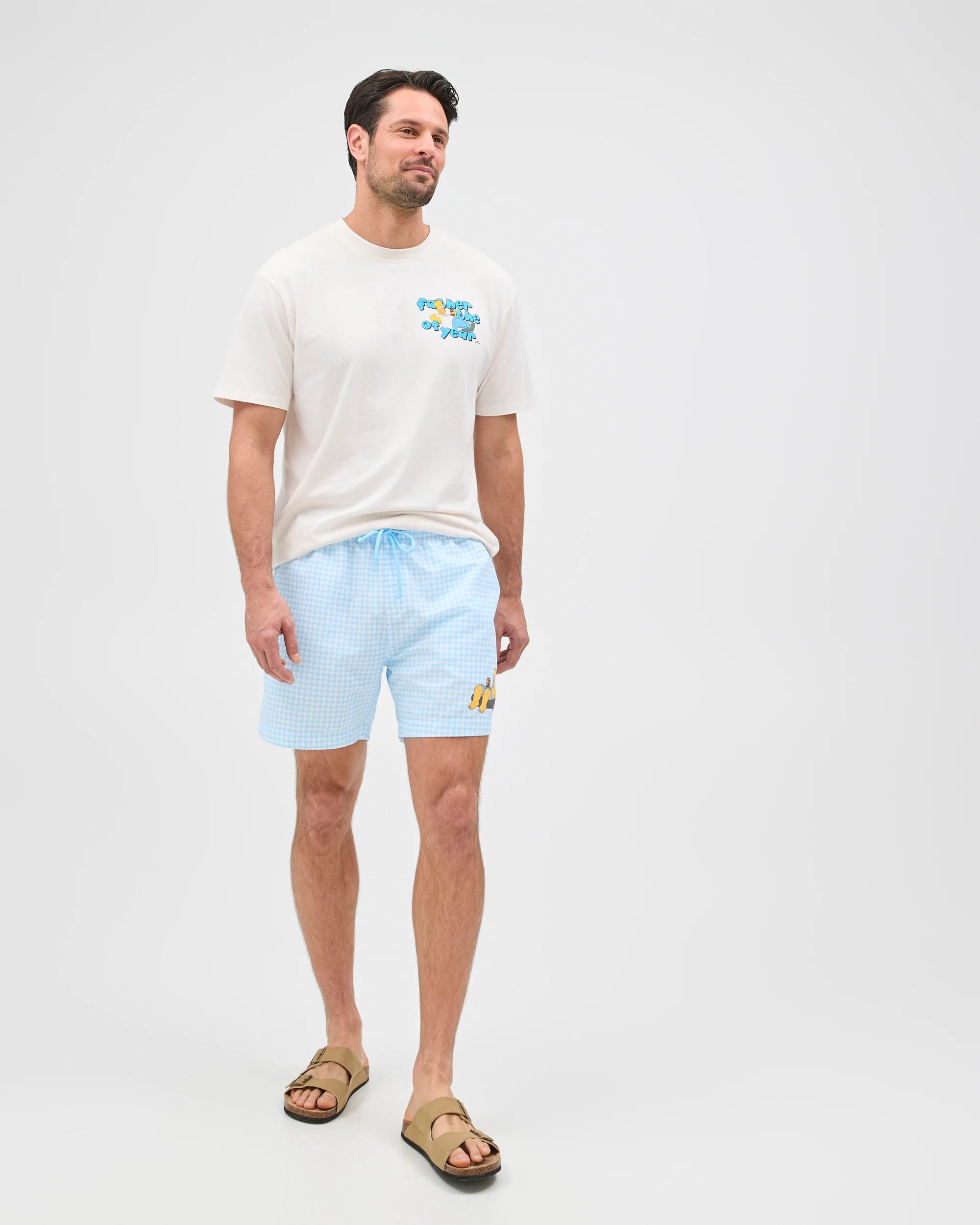 1 Commons The Simpsons Shorts GINGHAM HOMER, 1 of 7