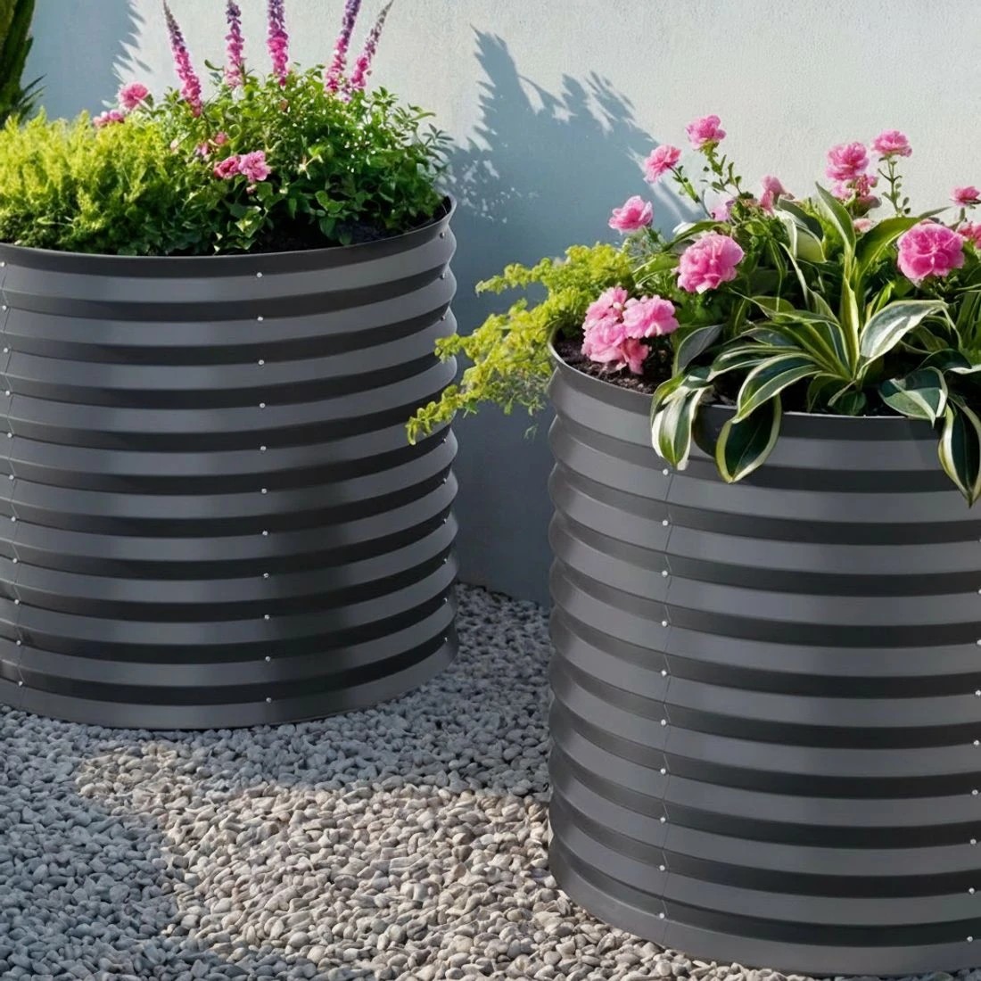4 Green Fingers Garden Bed 80X68cm Planter Box - Grey, 4 of 6