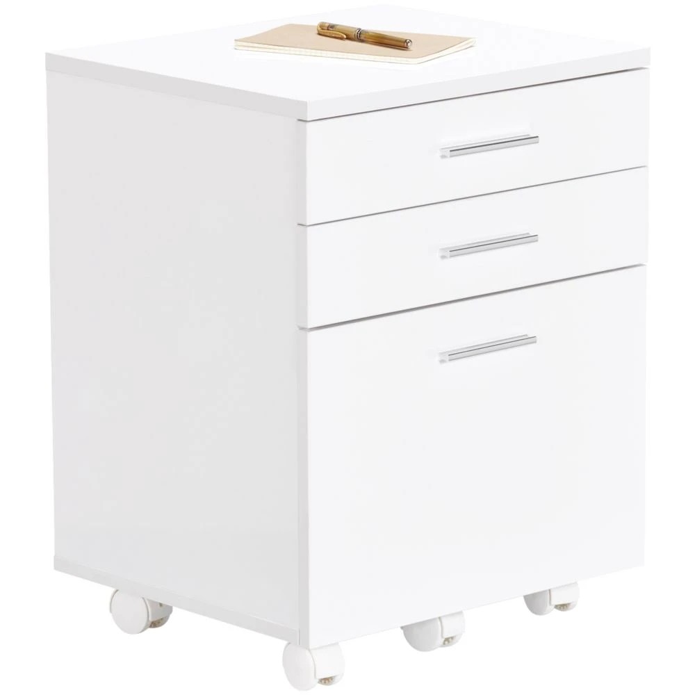 6 Contour Home Office Setup White Cabinets Pedestals, 6 of 10