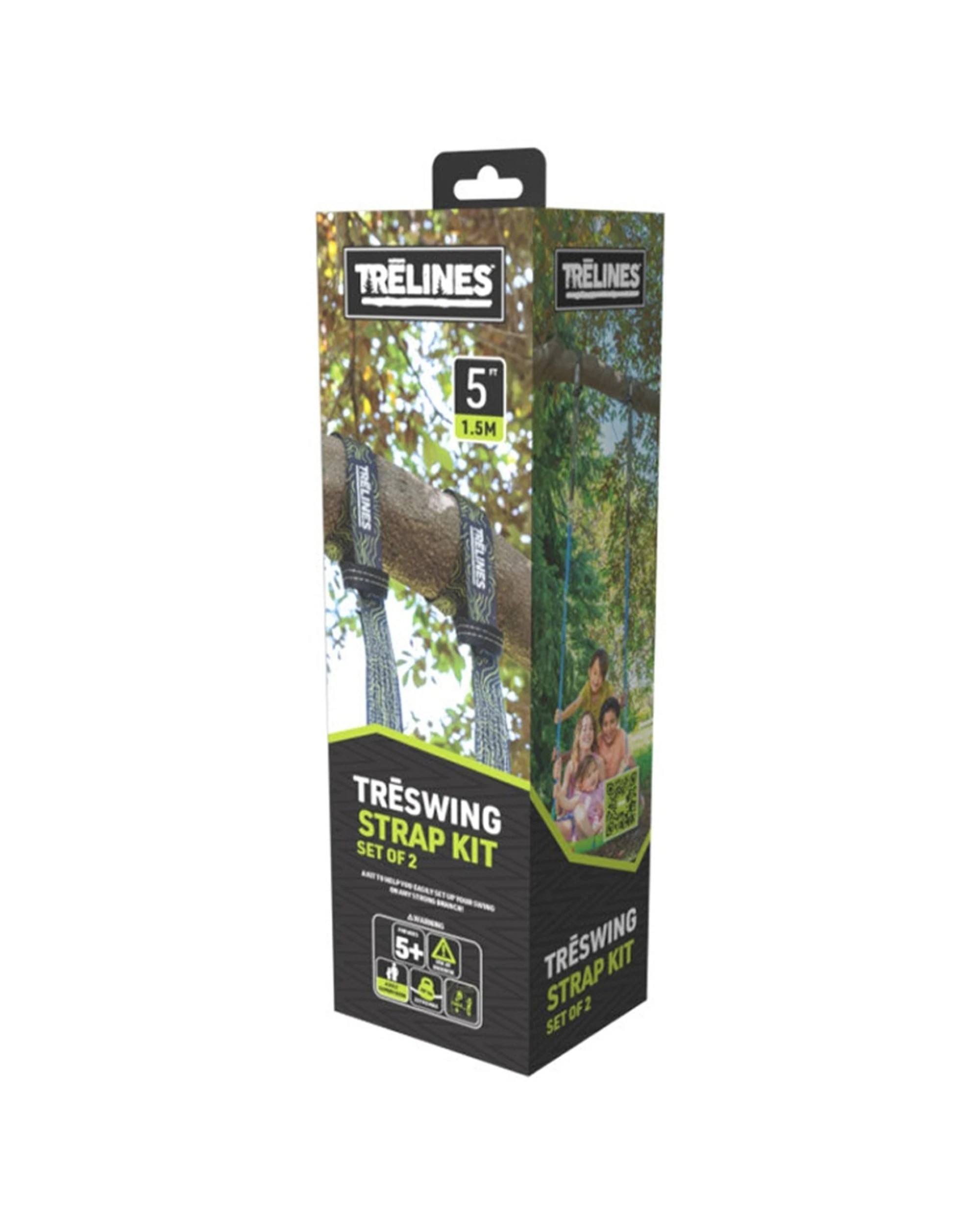4 Trelines 2pc TreSwing Strap Kit Easy Swing Setup Set 150cm - Black, 4 of 6