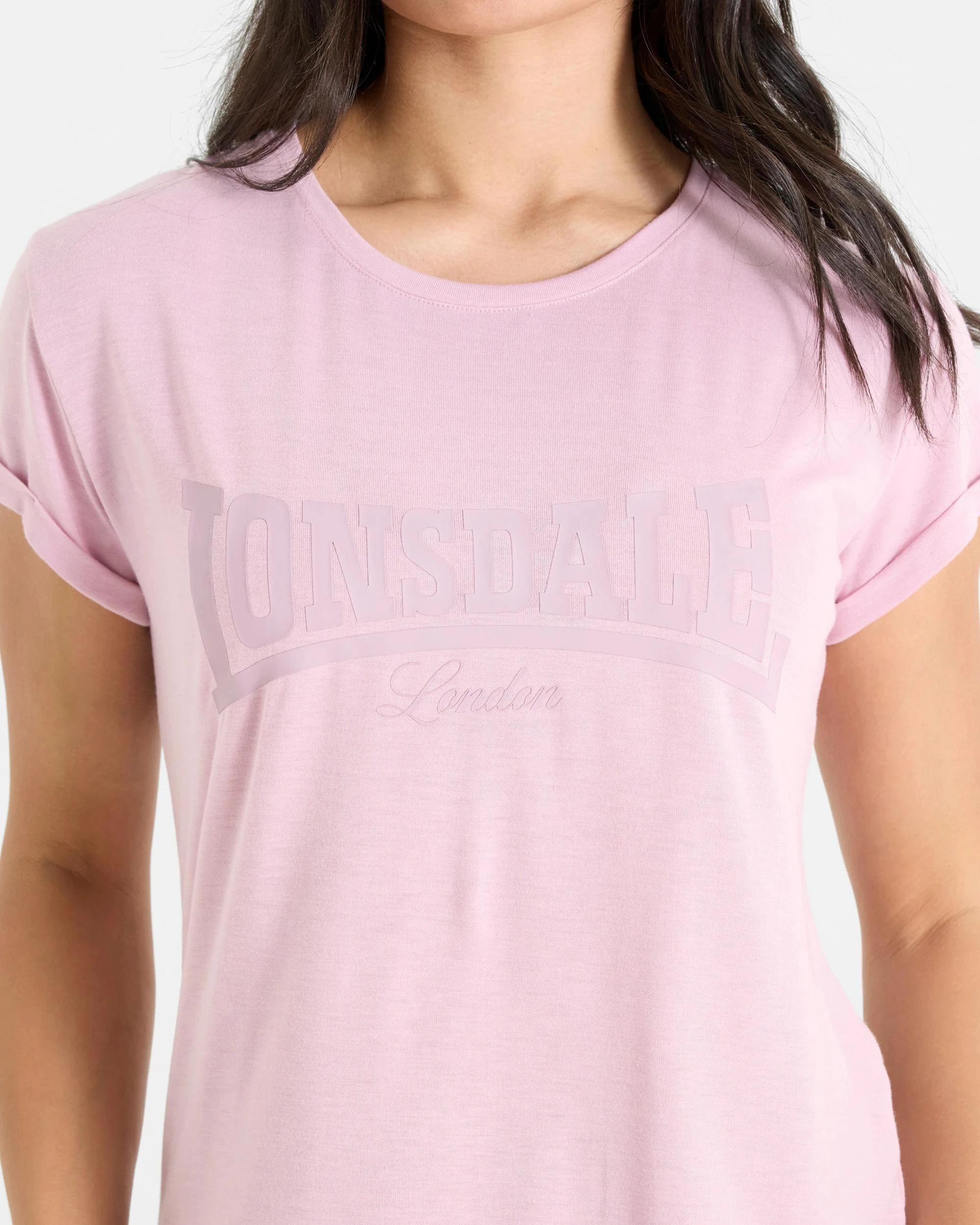 4 Lonsdale London Active Malden Core T-shirt DUSTY PINK, 4 of 5