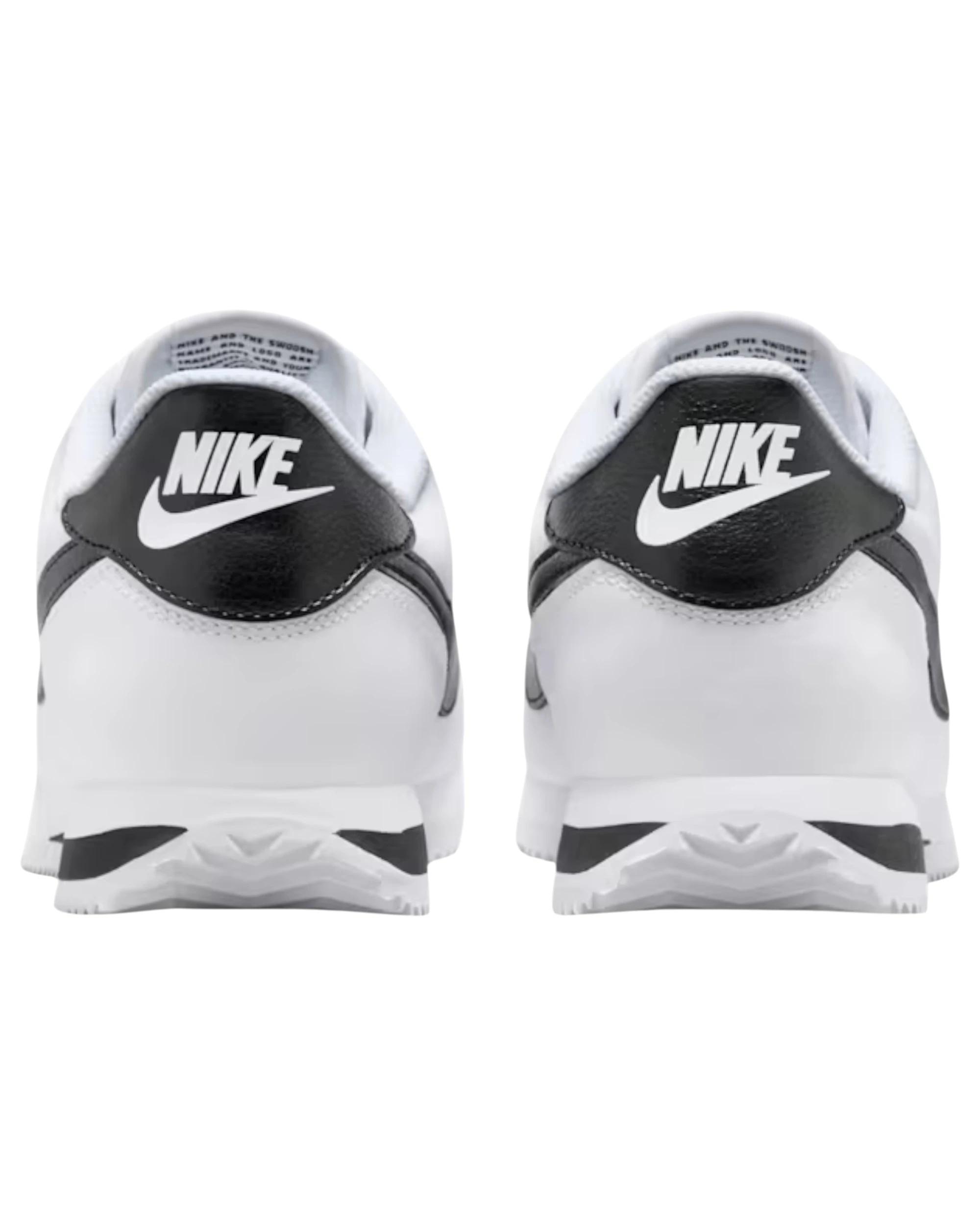 6 Nike Mens Cortez Leather Athletic Shoes WHITE/BLACK, 6 of 8