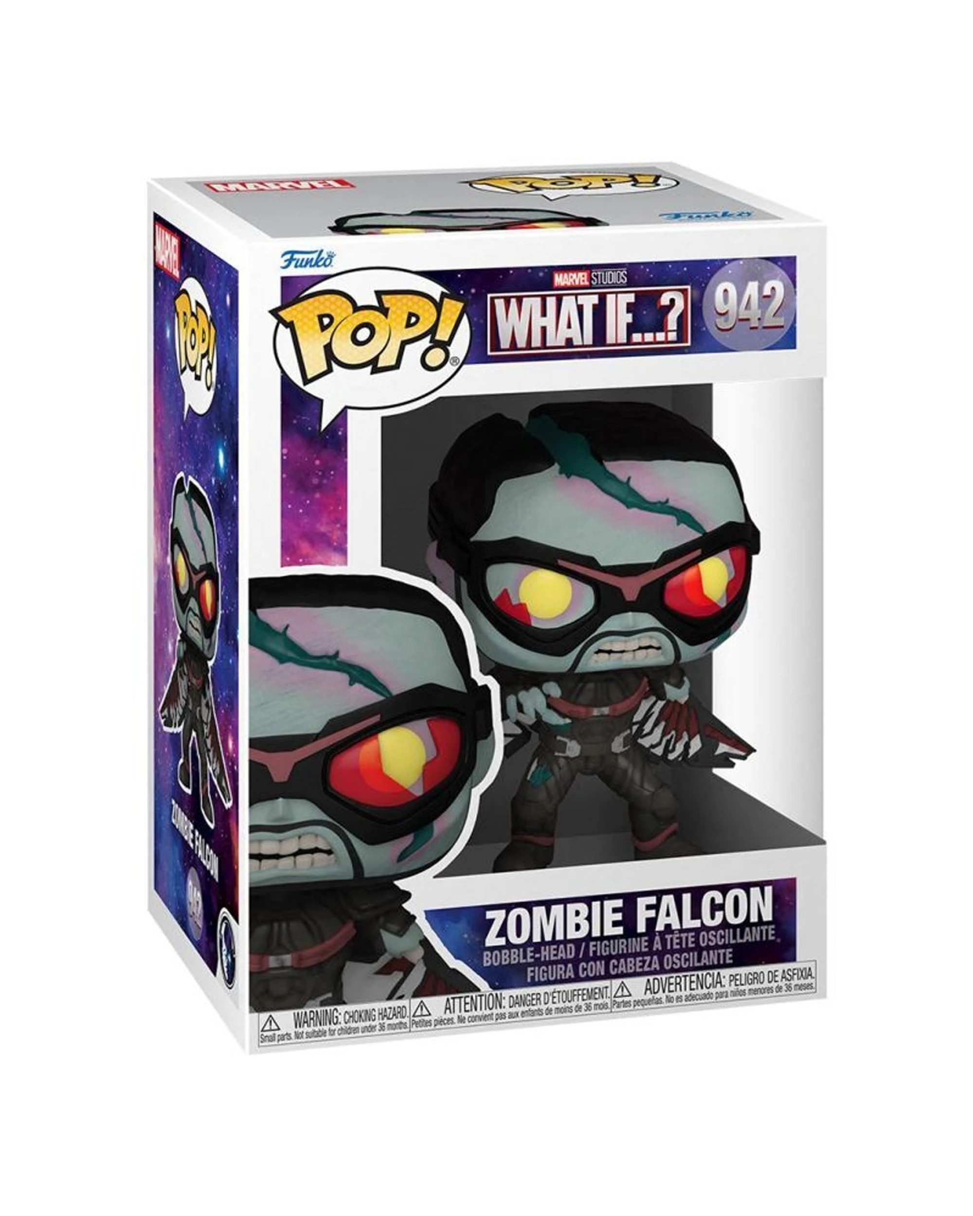 3 Pop Vinyl Figurine What If - Zombie Falcon 10cm Collectible 1Pc Action Figure - Multi, 3 of 3