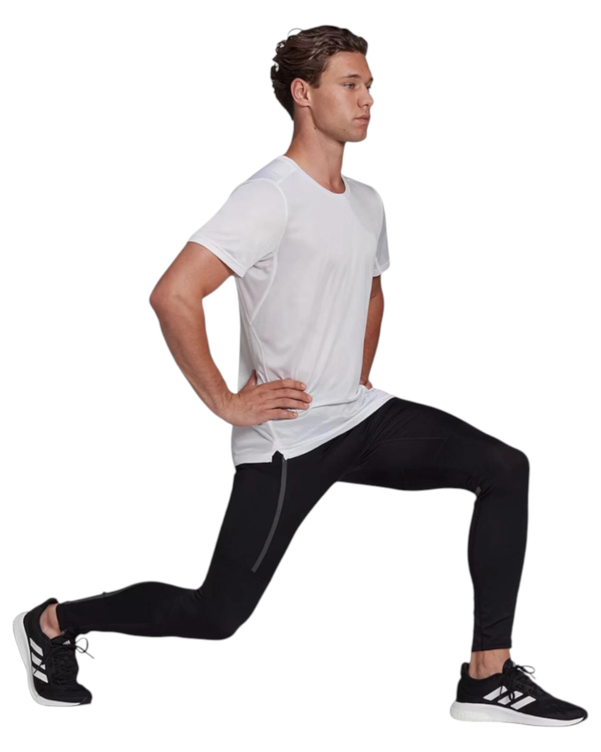 5 Adidas Mens Men Tight Saturday Black Running Activewear Pants BLACK, 5 of 6