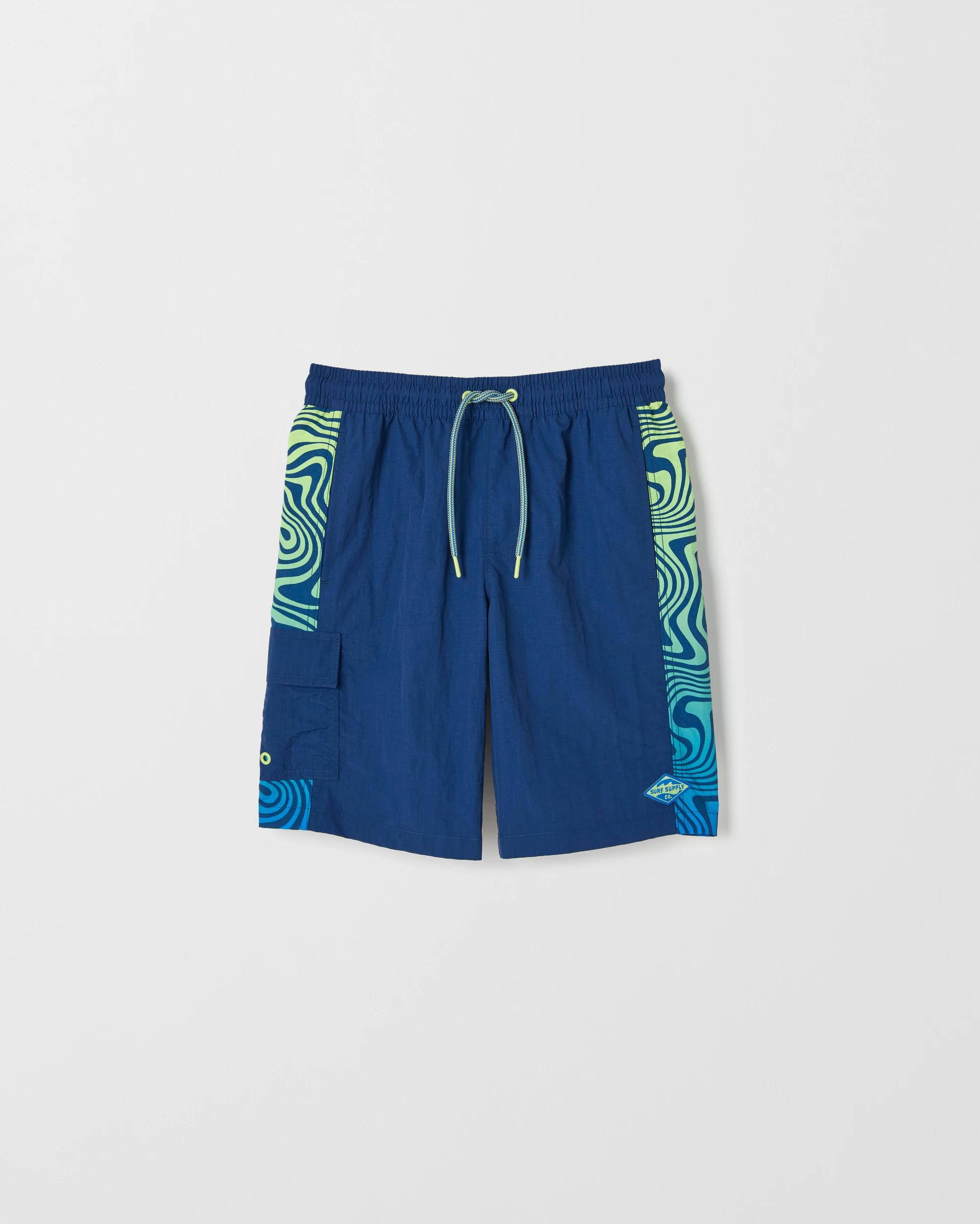 1 Target Kids Longline Swim Boardshorts BLUE, 1 of 2