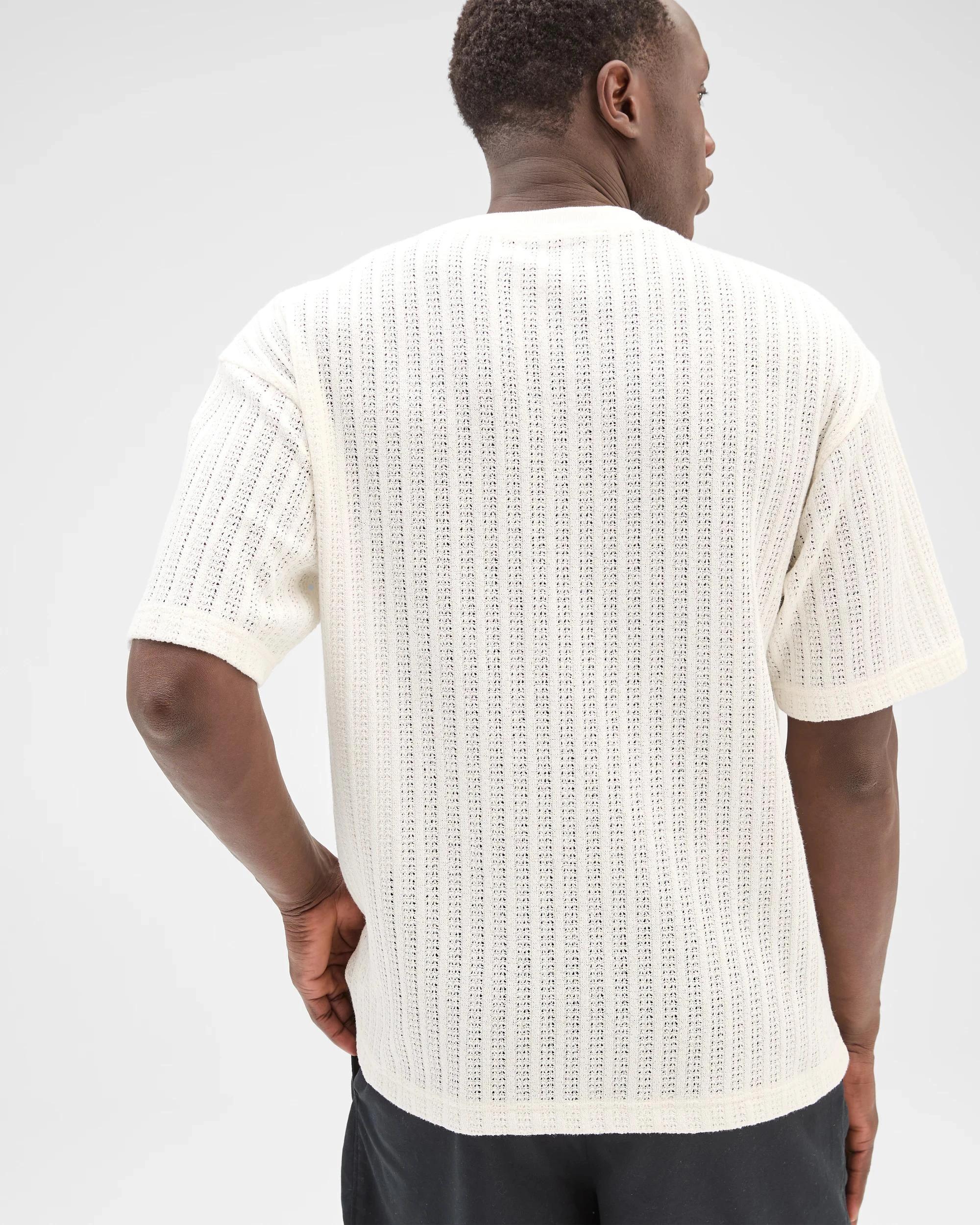 5 Commons Australian Cotton Blend Heavyweight Knit T-Shirt CLOUD WHITE, 5 of 6