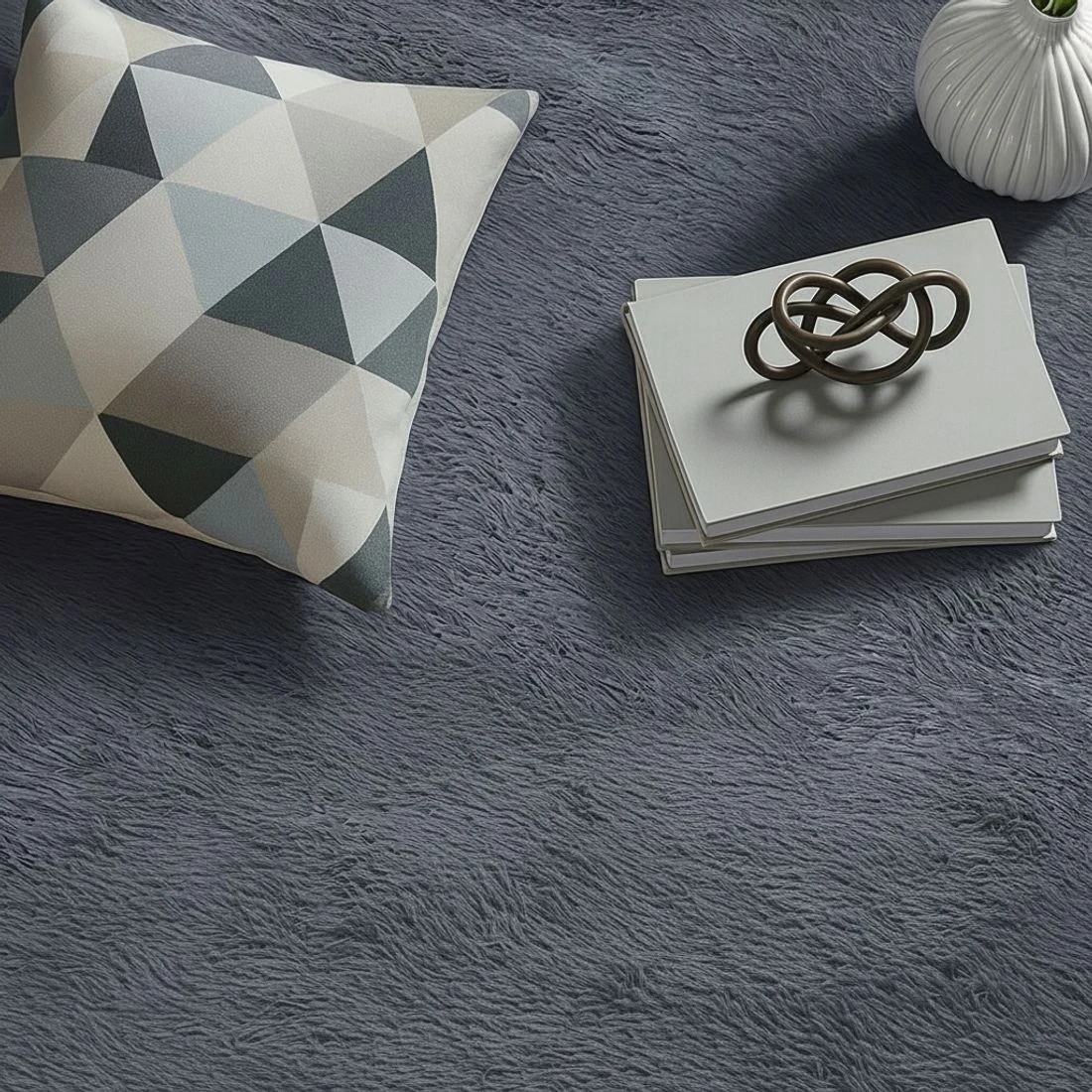 6 Artiss Floor Rug 140x200cm Plush Area Shaggy Rug Living Room Bedroom Carpet - Grey, 6 of 9