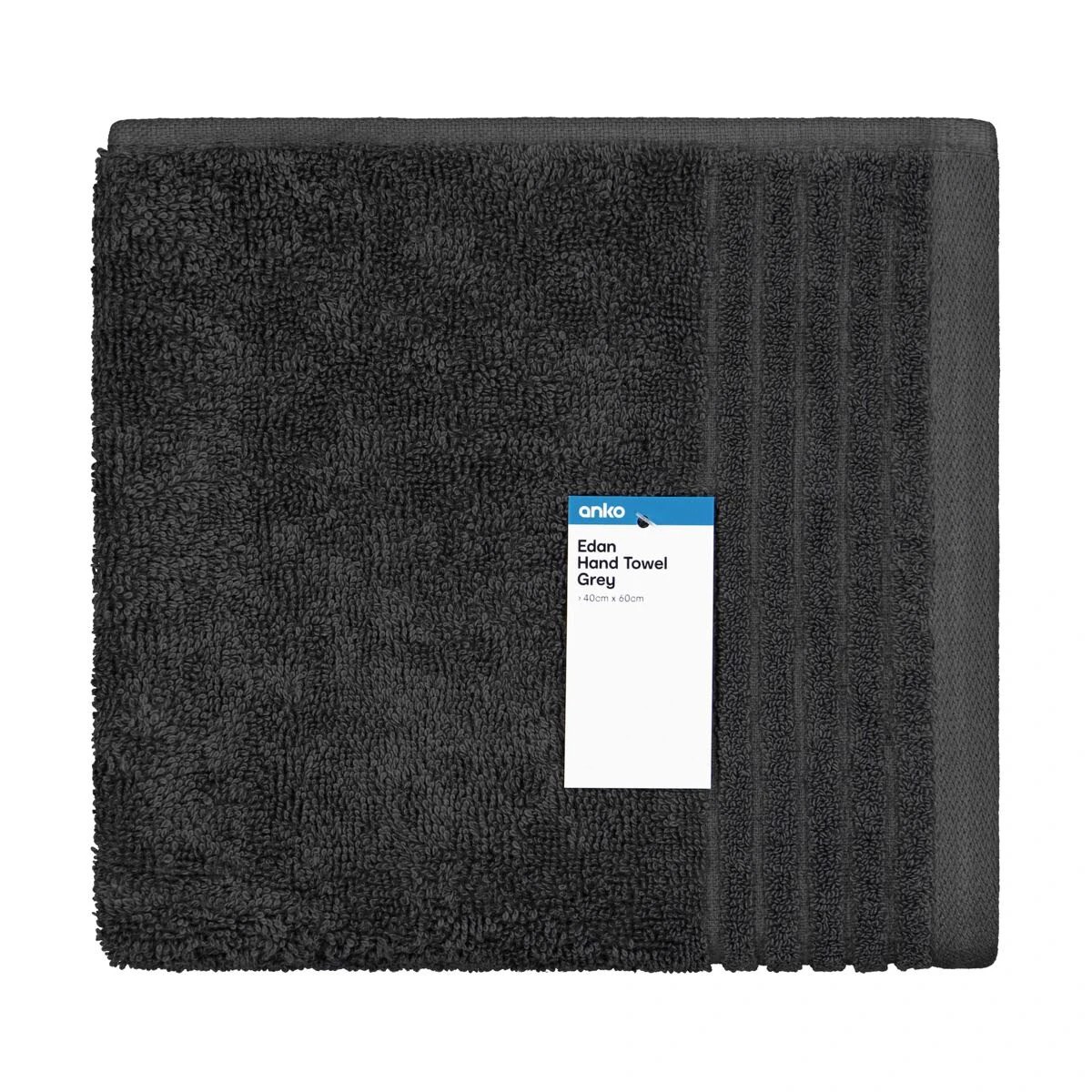 5 Edan Cotton Hand Towel - Grey, 5 of 6