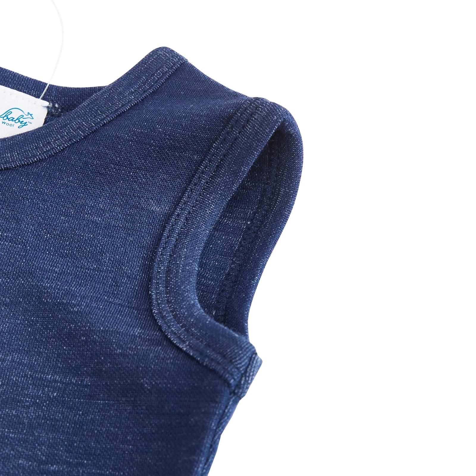 5 Merino Baby Australian Merino Wool Merino Vest- Navy Marle NAVY MARLE, 5 of 6