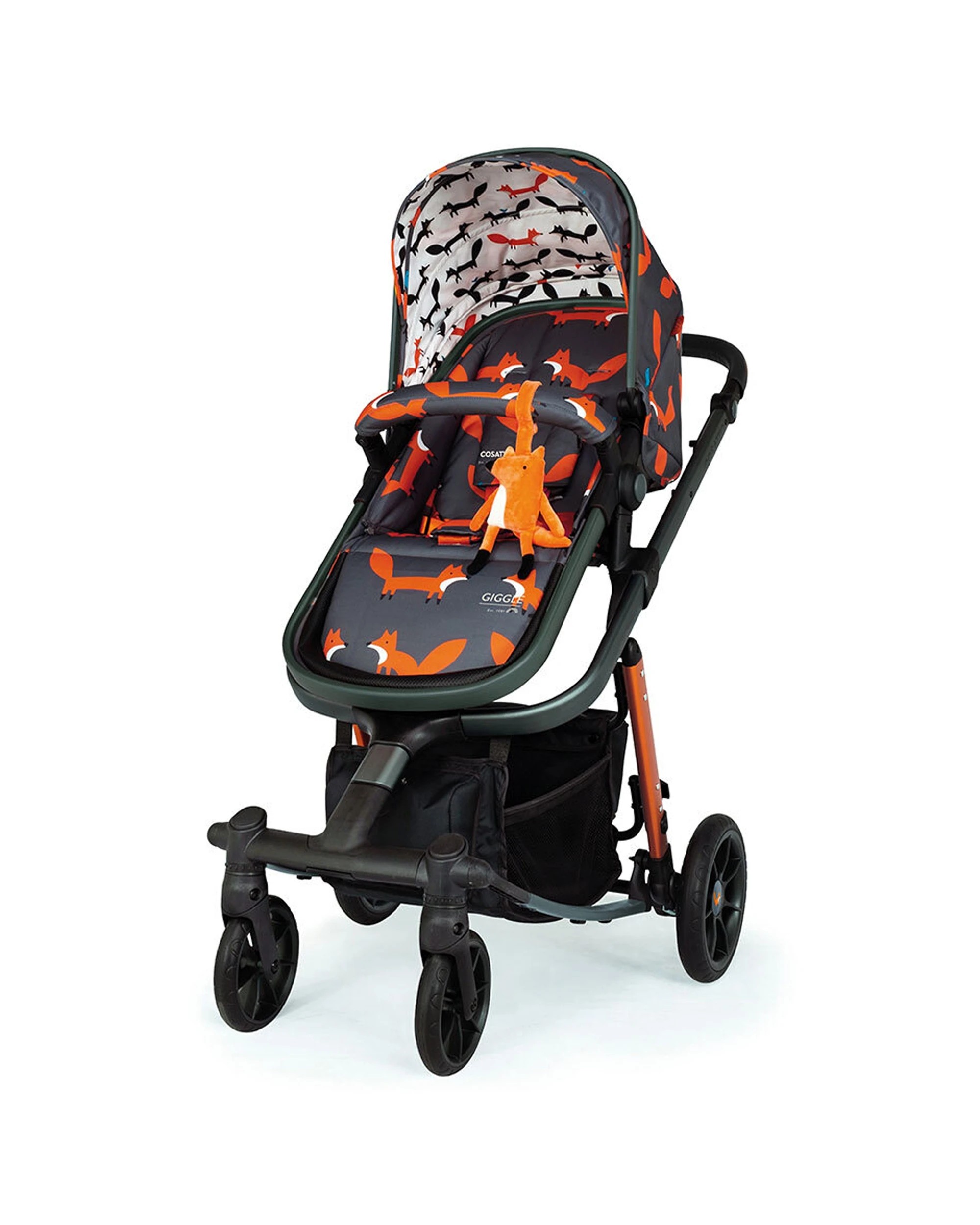 6 Cosatto Giggle Quad Pram & Push Chair 0m+ Reversible Seat Premium Mr Fox - Multi, 6 of 7