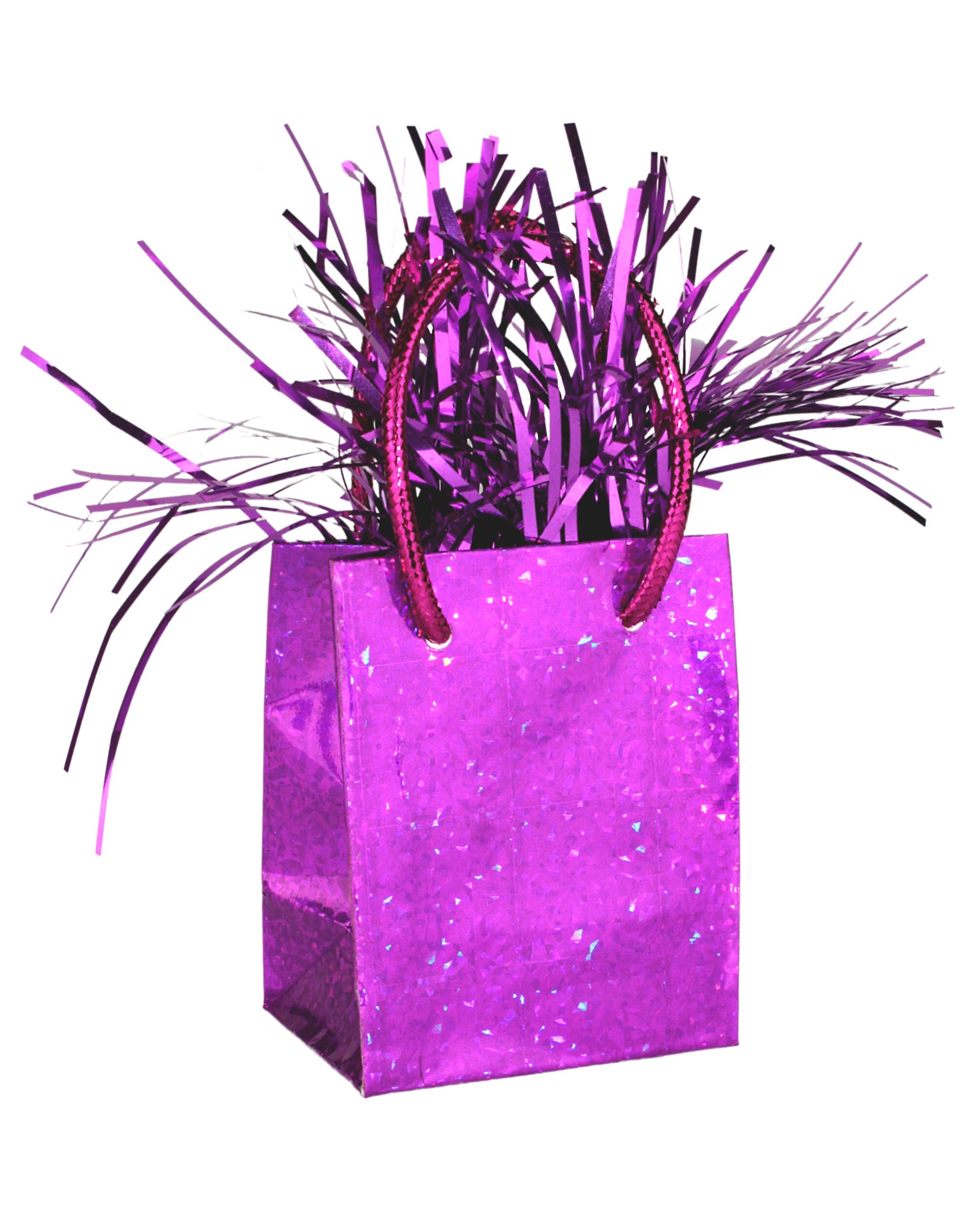 1 Unique Prismatic Hot Gift Bag Balloon Weight - Pink, 1 of 2