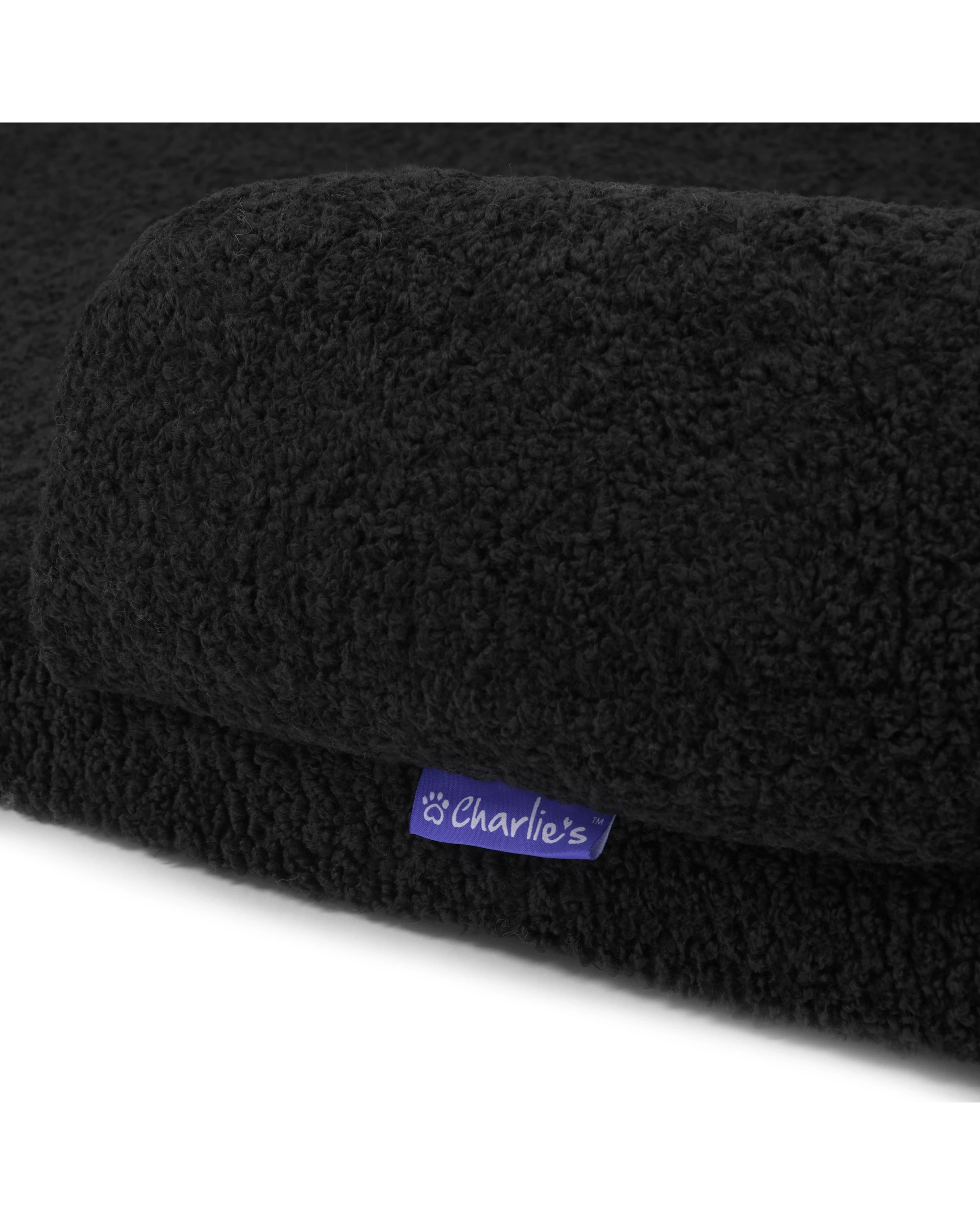 7 Charlie's Teddy Fleece Orthopedic Memory Foam Sofa Dog Bed with Bolster Large - Charcoal, 7 of 9