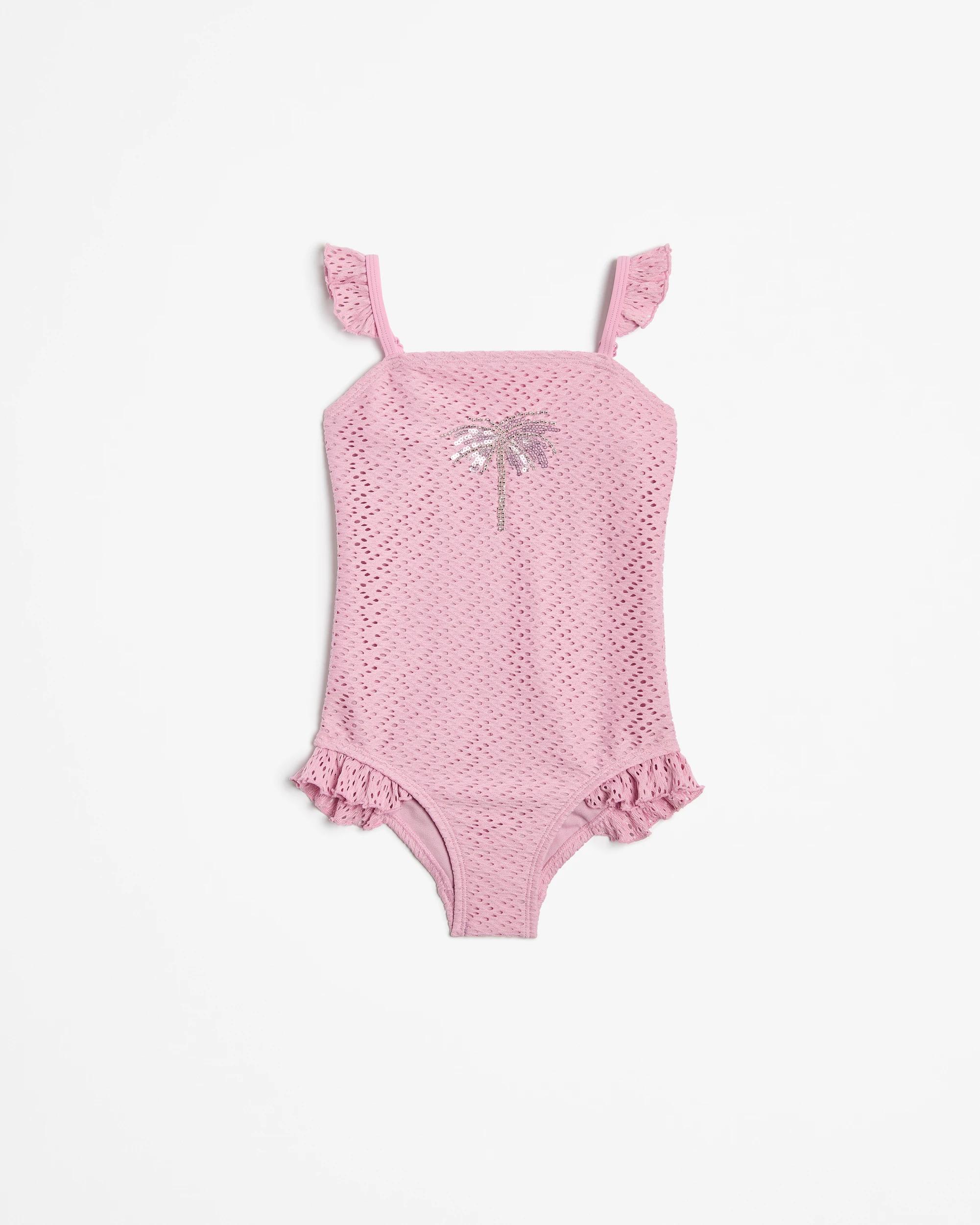 1 Target Textured Swim One Piece PINK, 1 of 3