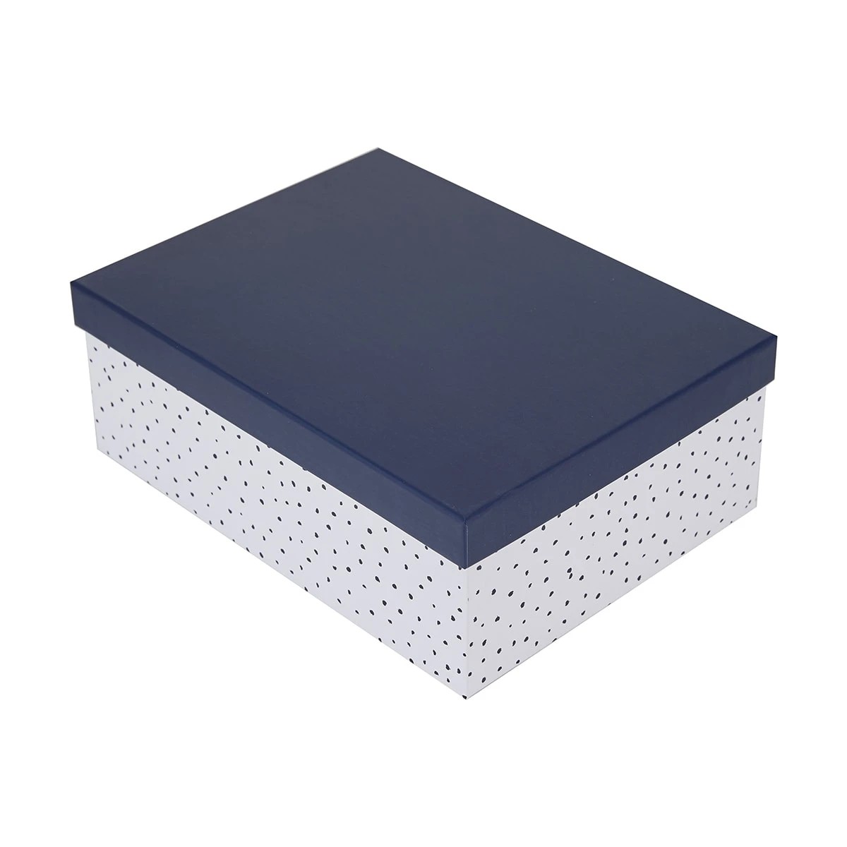 6 Navy Spot Gift Box - Large, 6 of 8