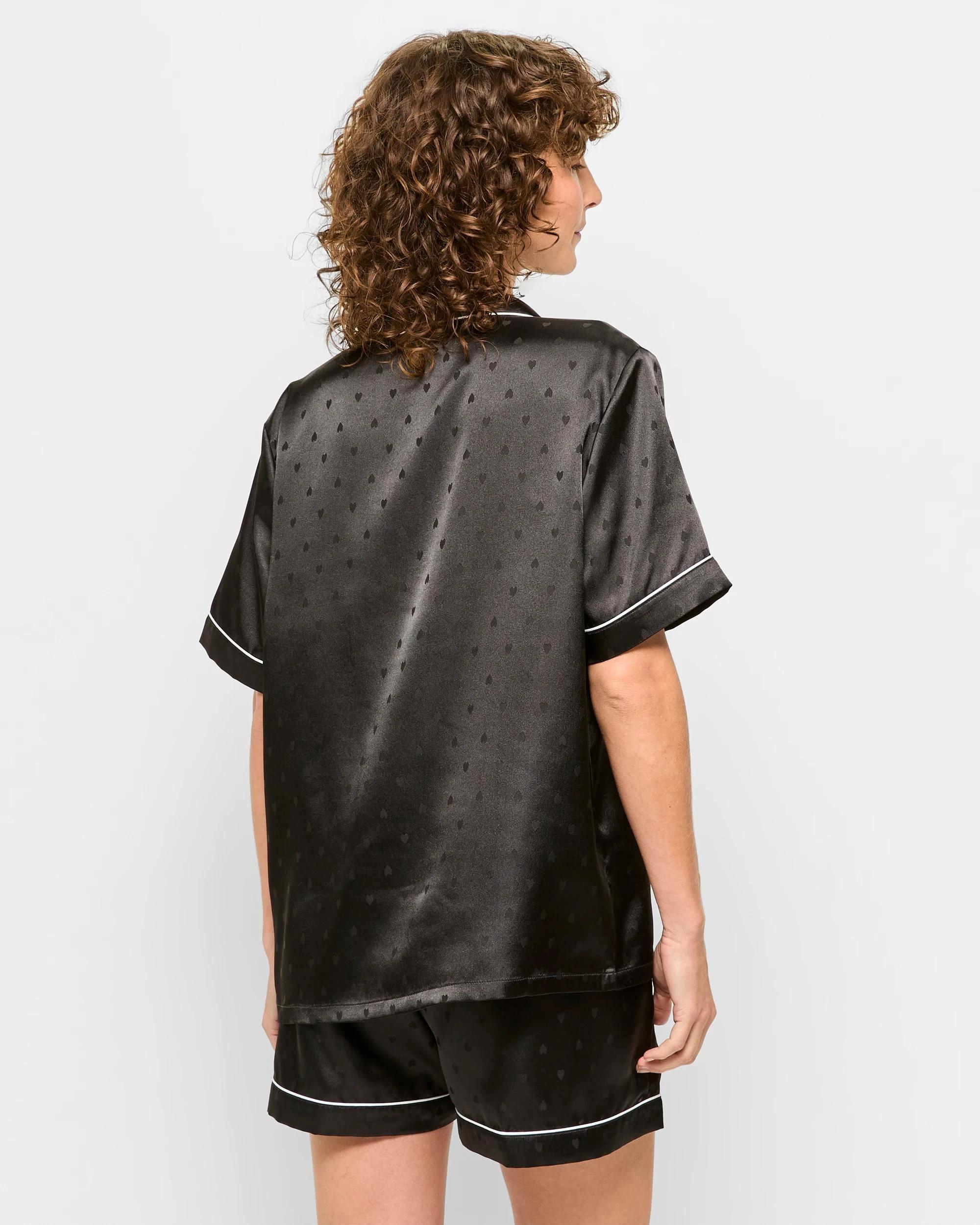 4 Target Short Satin Pyjama Set BLACK HEARTS, 4 of 5