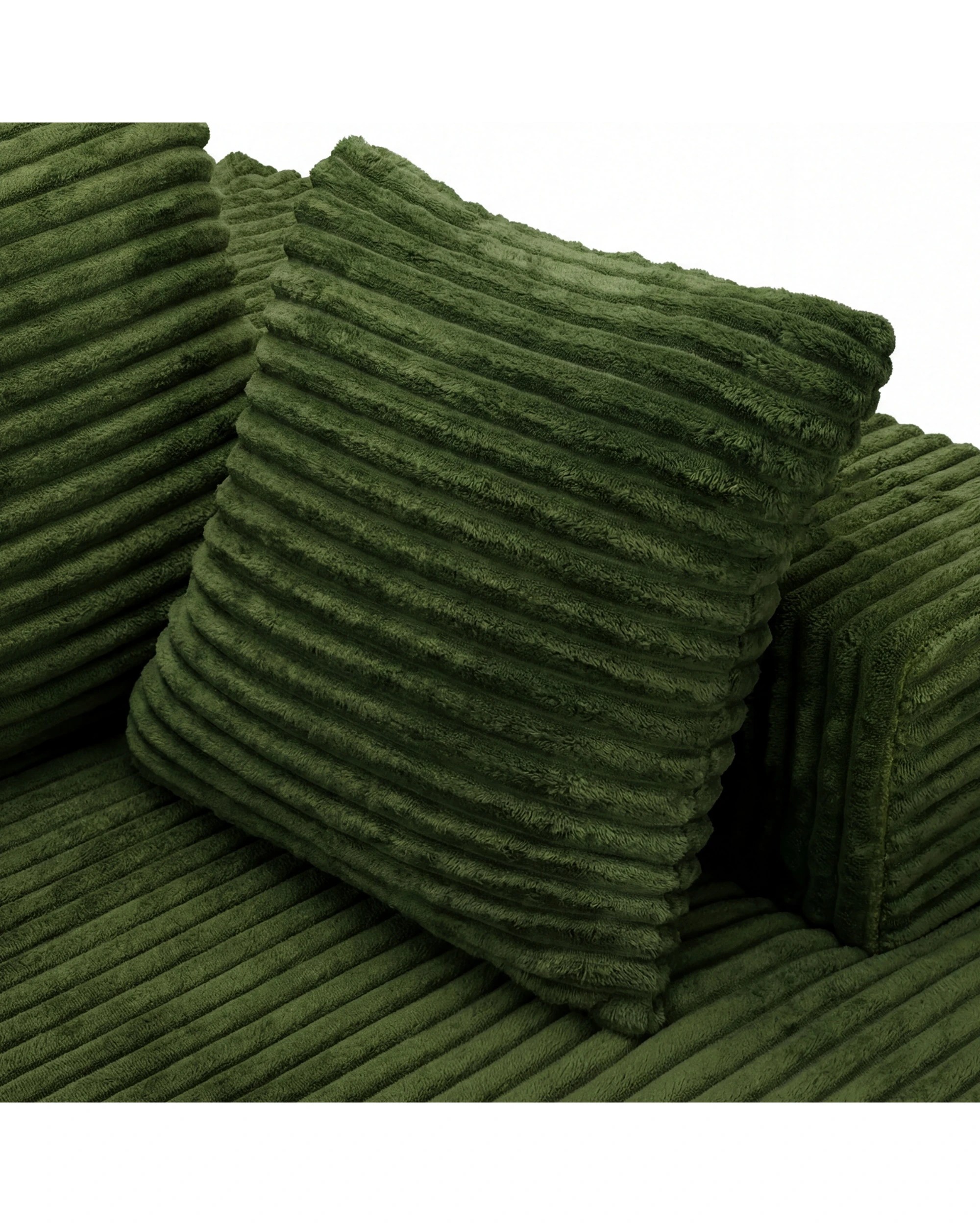7 Advwin 277cm L Shape Convertible Modular Sectional Couch - Green, 7 of 7