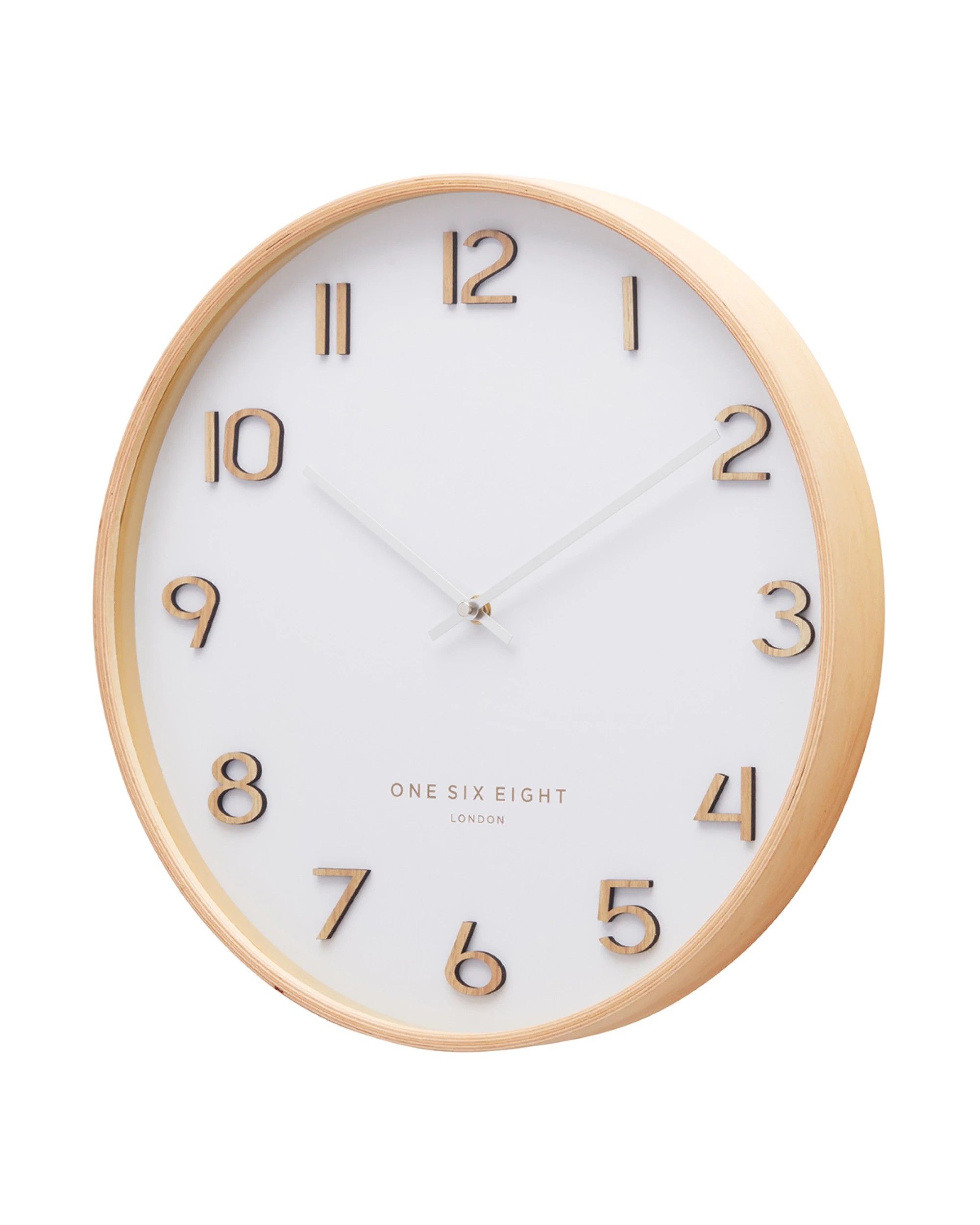 2 One Six Eight London Wallace Silent Wall Clock - 30cm - White, 2 of 5