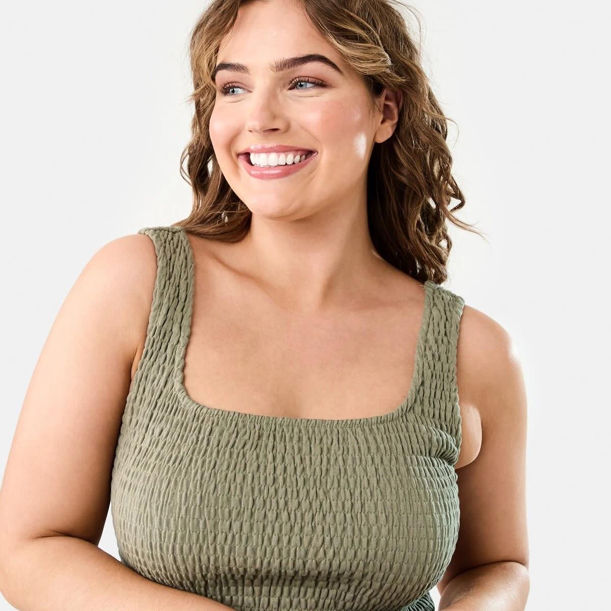 5 Sleeveless Shirred Knit Woven Midi Dress PAVEMENT GREY, 5 of 8