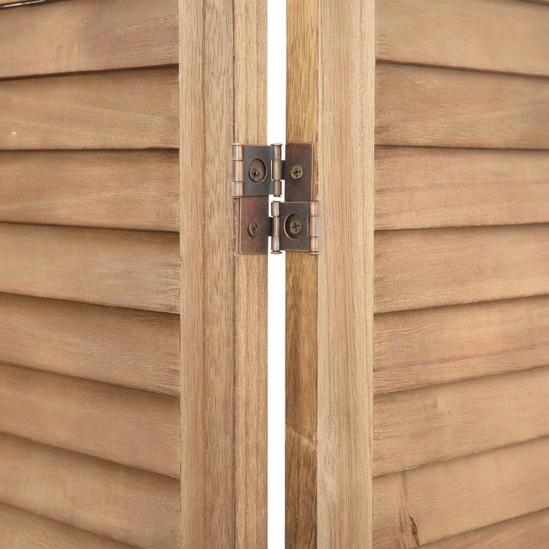 6 Artiss 4 Panel Room Divider Screen 163x170cm Shelf Oak - Brown, 6 of 8